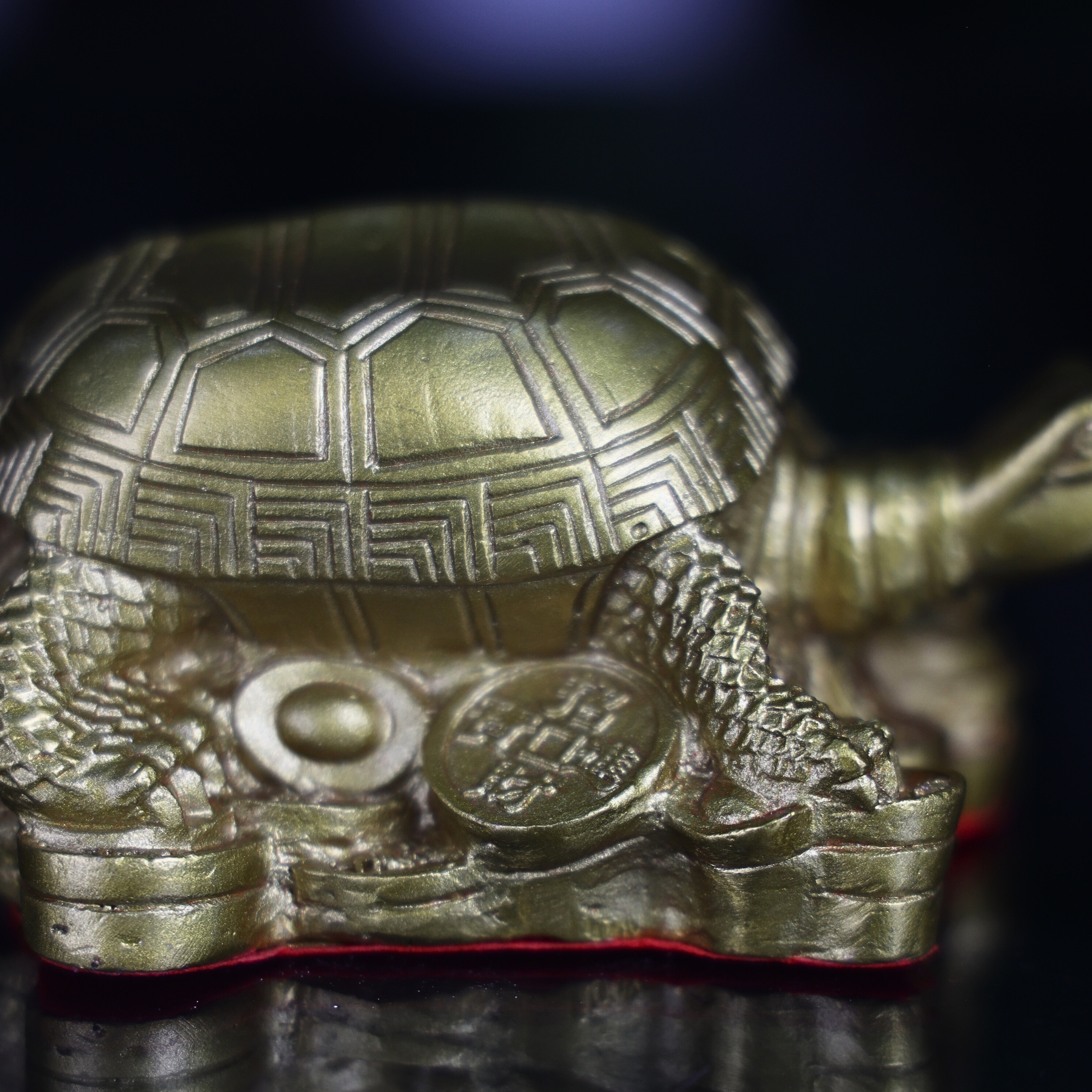 Shield of Fortune Brass Turtle 13cm