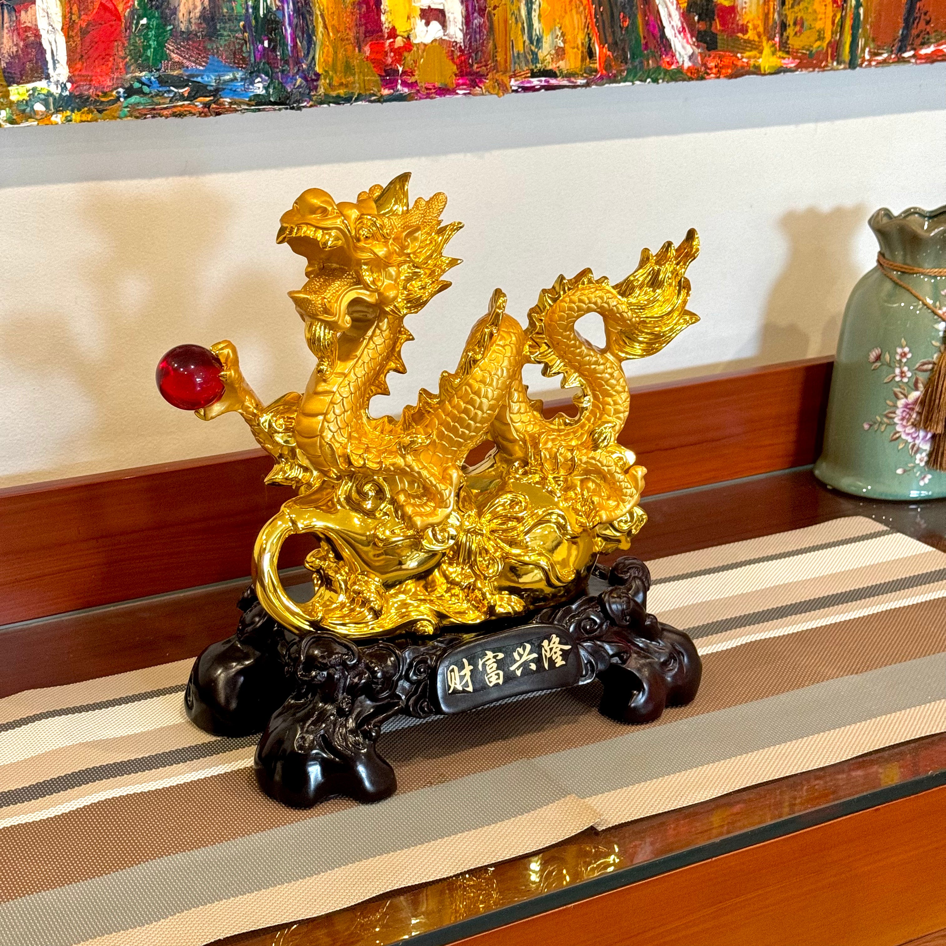 The Royal Dragon of Good Fortune 35cm Default Title - Feng Shui Charms - Royal Dragon Decor Philippines