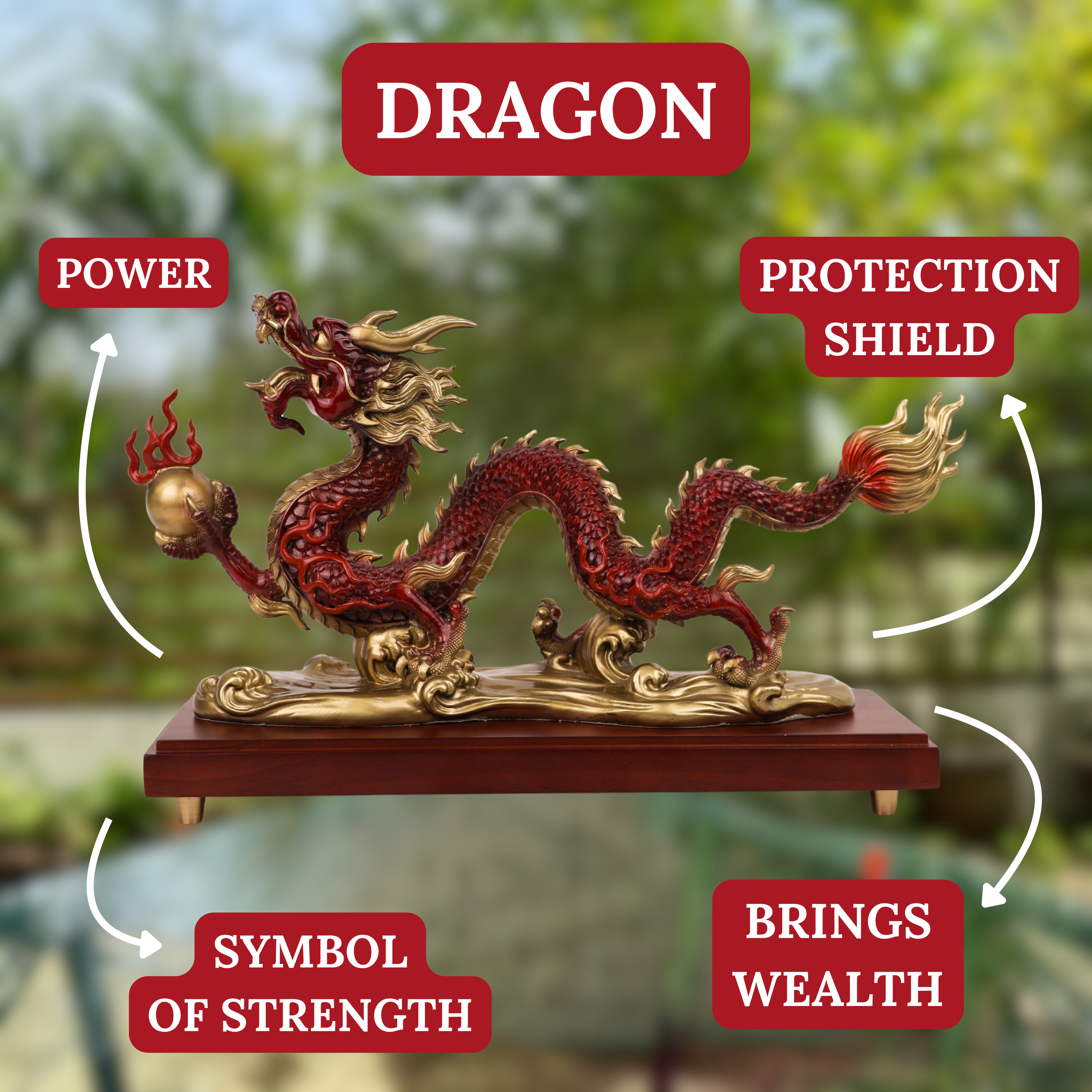 The King of the Skies - Crimson Dragon 40cm