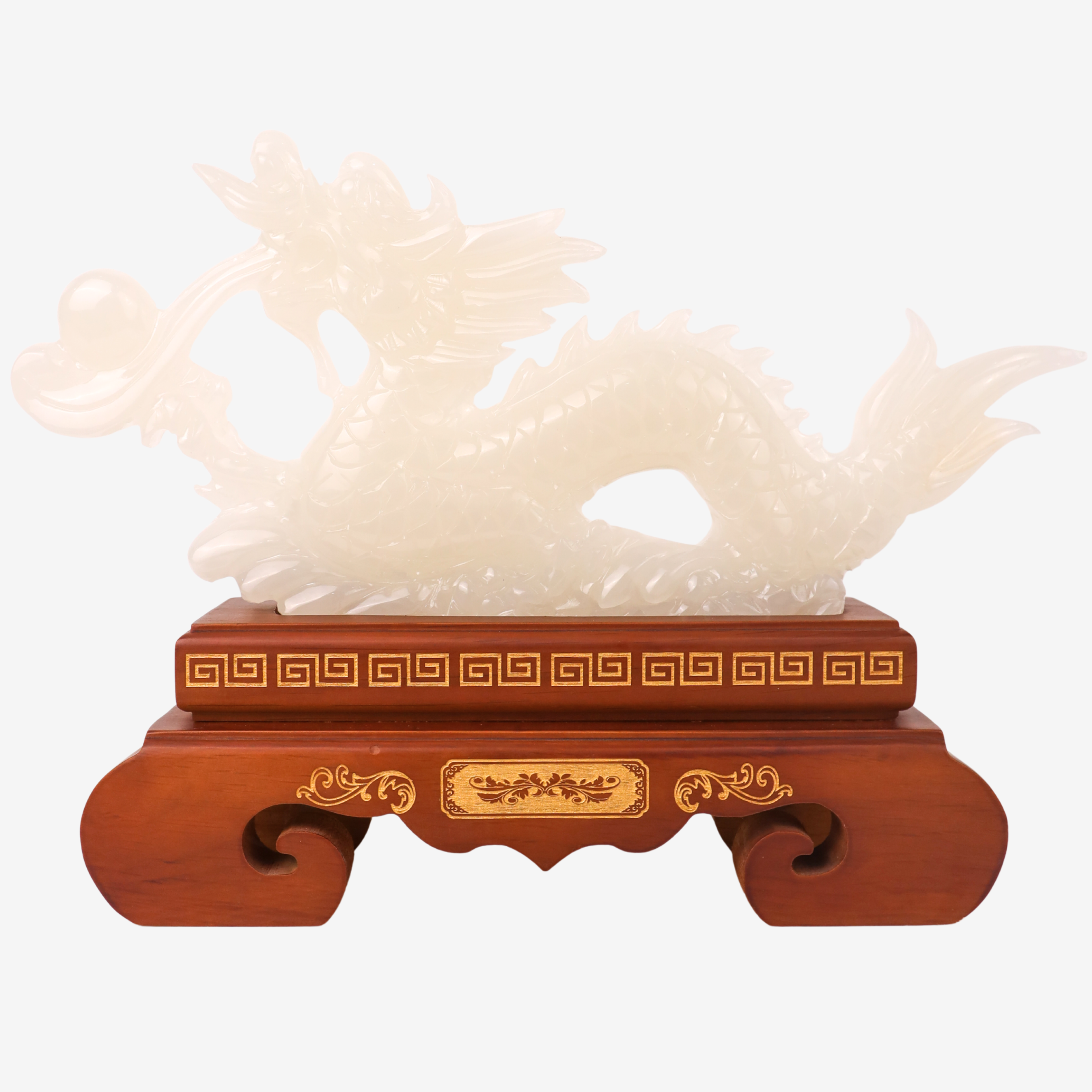 "Attract Power and Success" - Jade Dragon 42cm