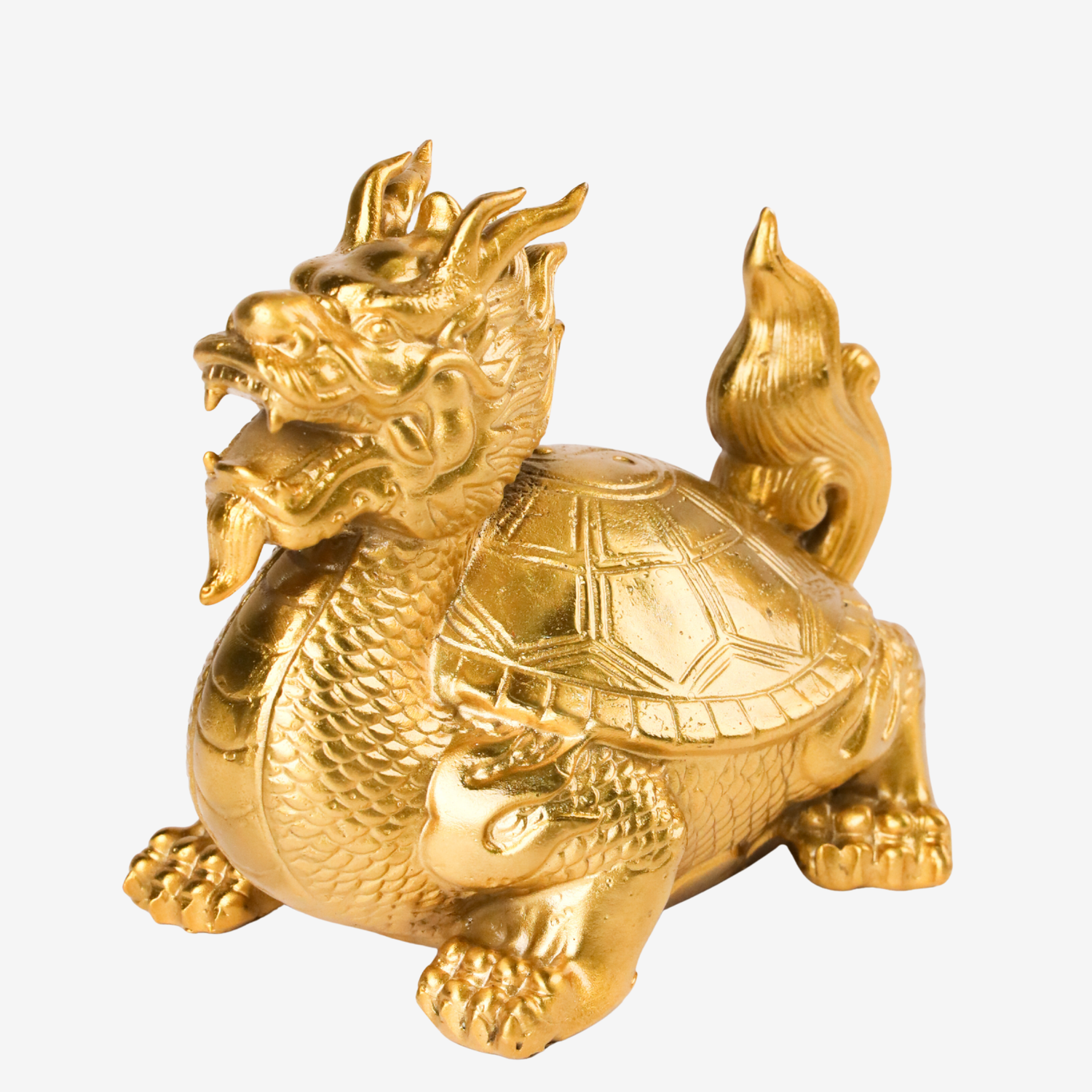 Strength and Achievement Brass Dragon Turtle 13cm