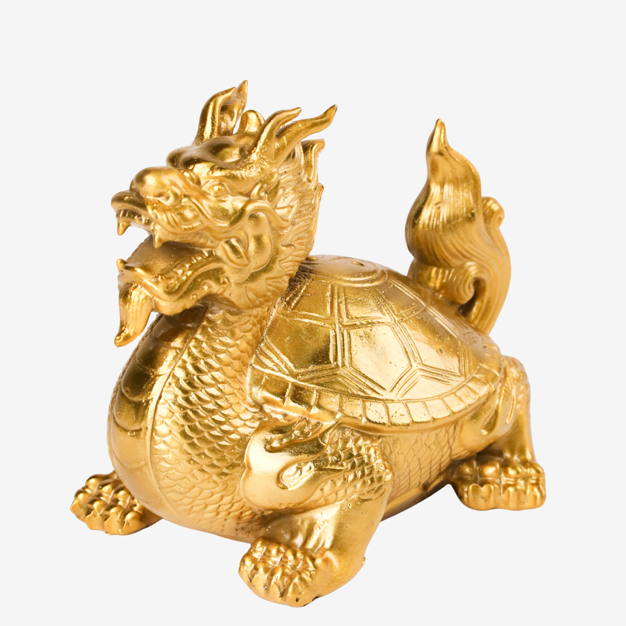 Strength and Achievement Brass Dragon Turtle 13cm