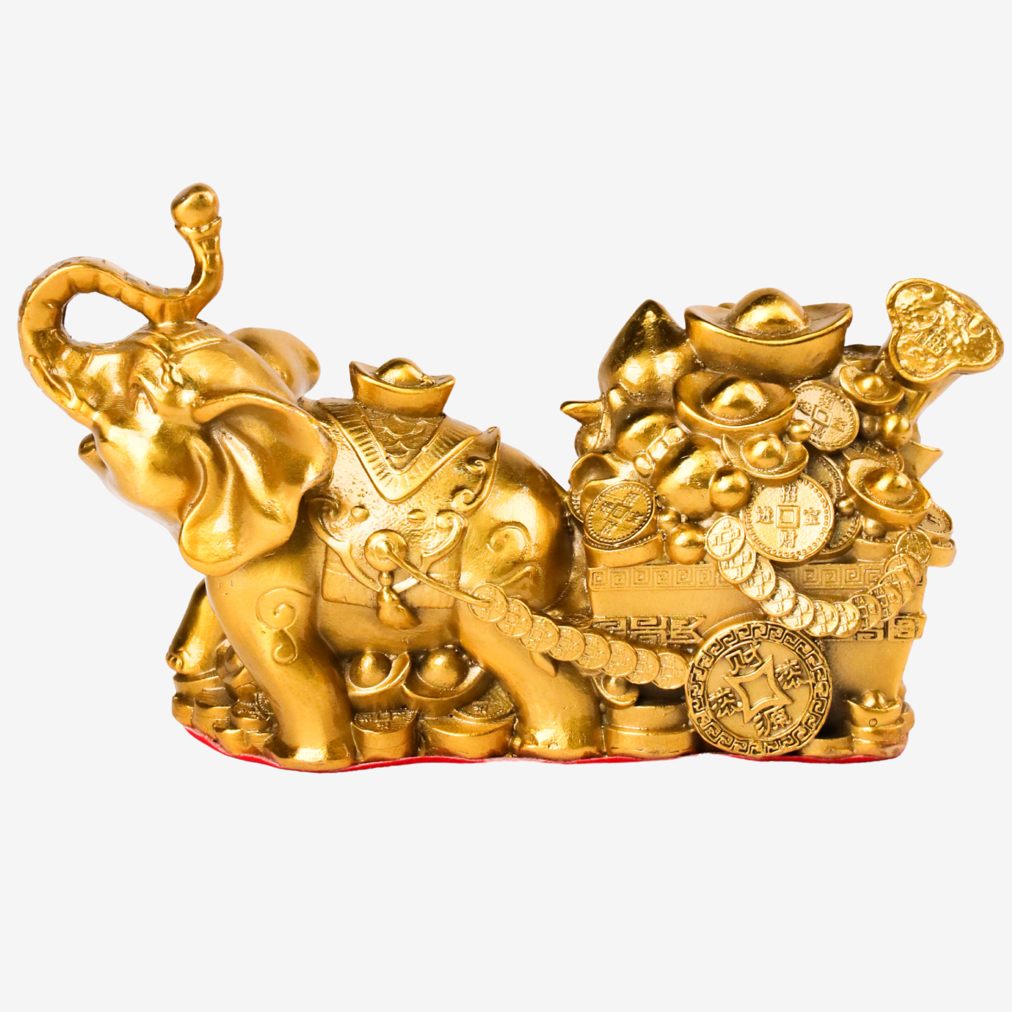 Powerful Elephant with Carriage of Fortune 17cm