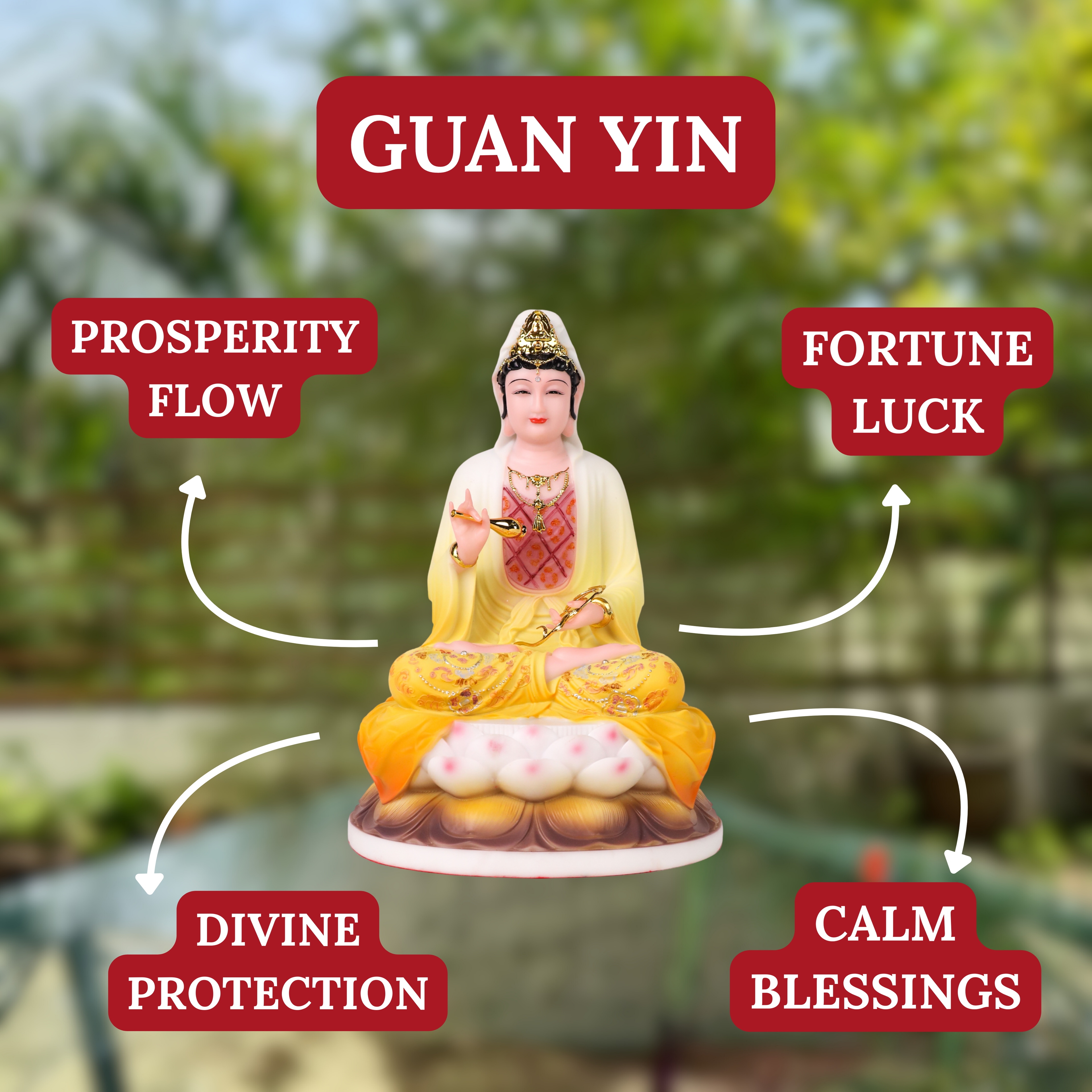 Divine Peace & Blessings Guan Yin 37cm