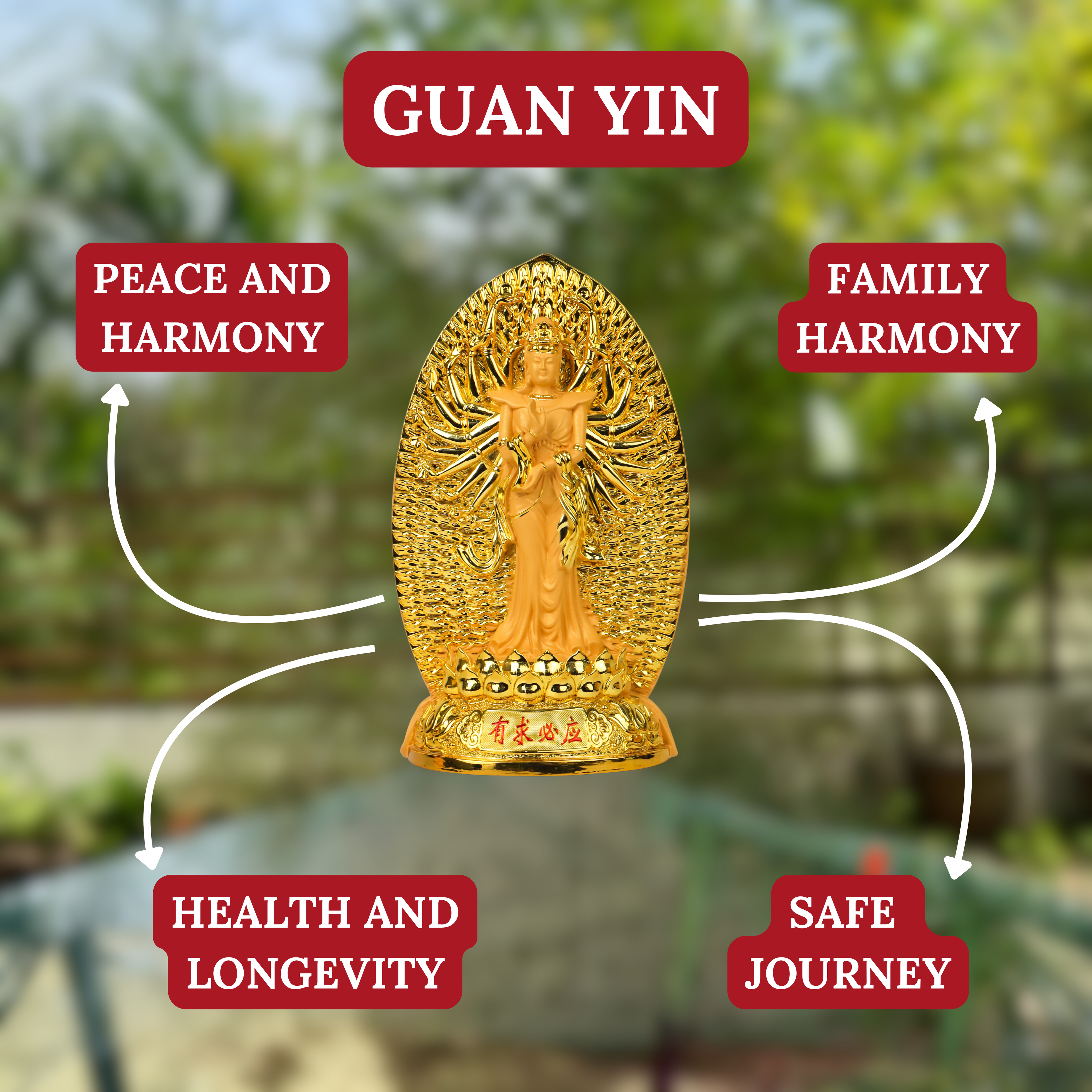 Thousand-Hand Guan Yin of Protection & Support 33cm