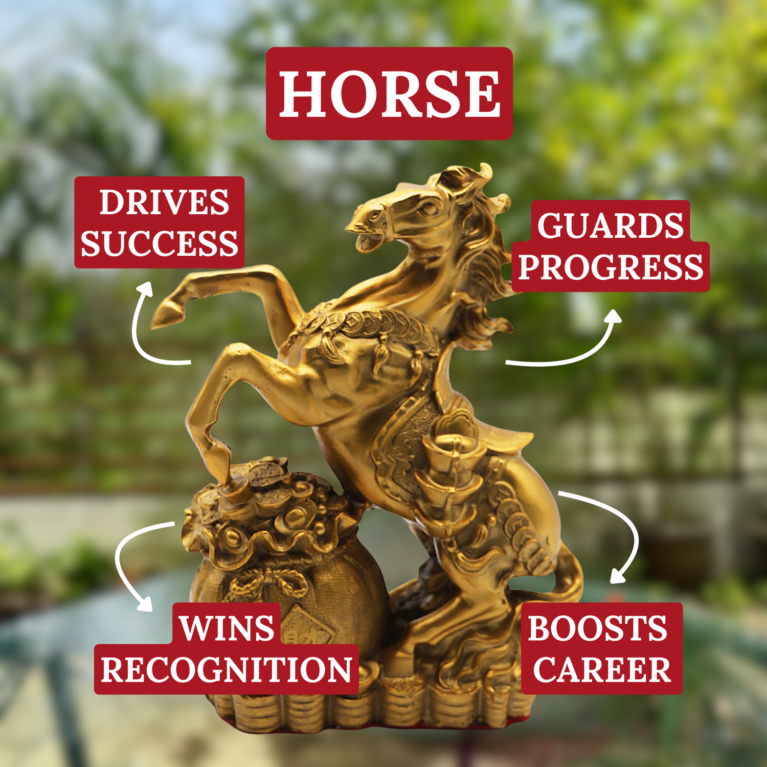 Galloping Glory Brass Stallion Victory Horse 26cm