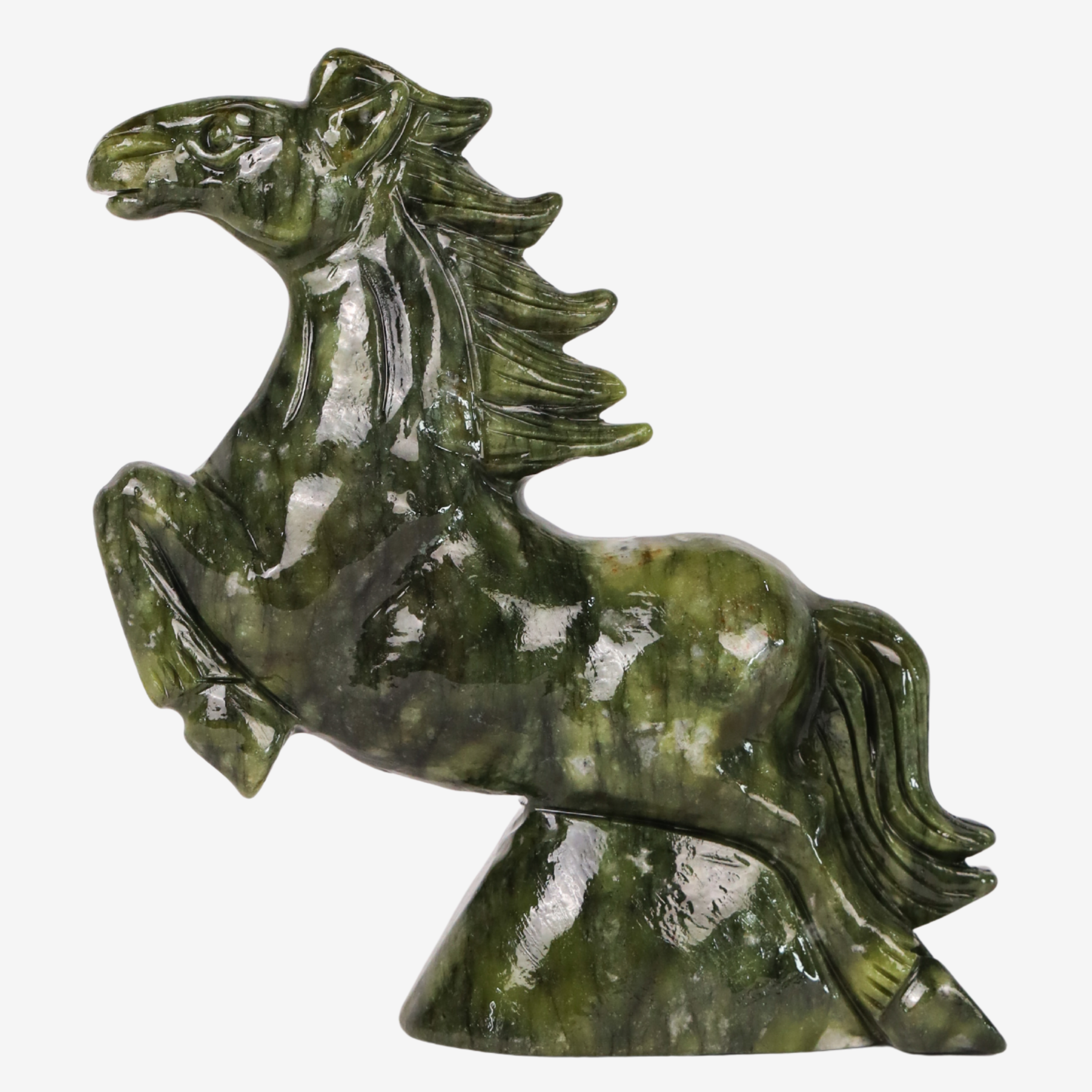 Jade Zodiac Horse for Determined Success 19cm