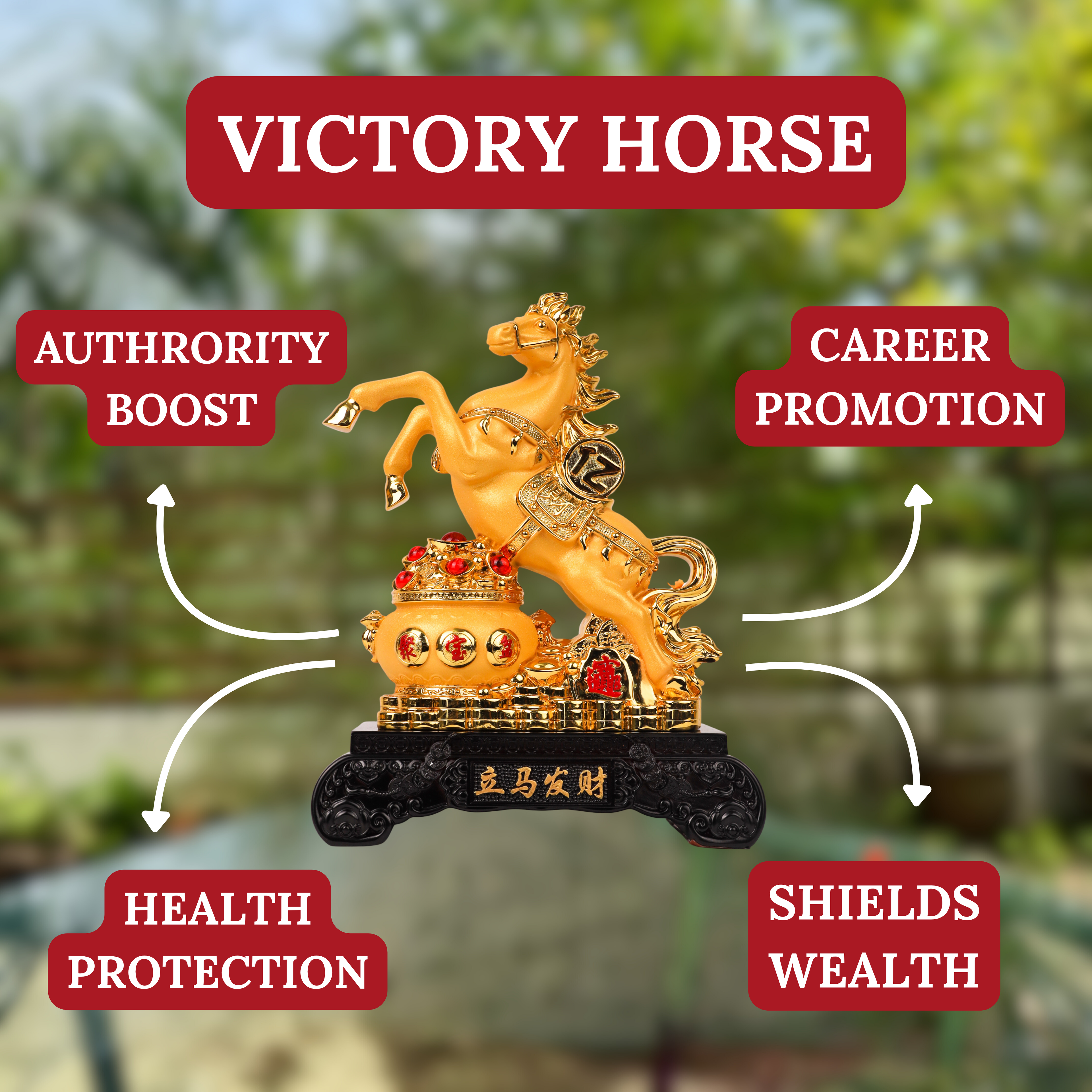 Instant Wealth Victory Golden Horse 27cm