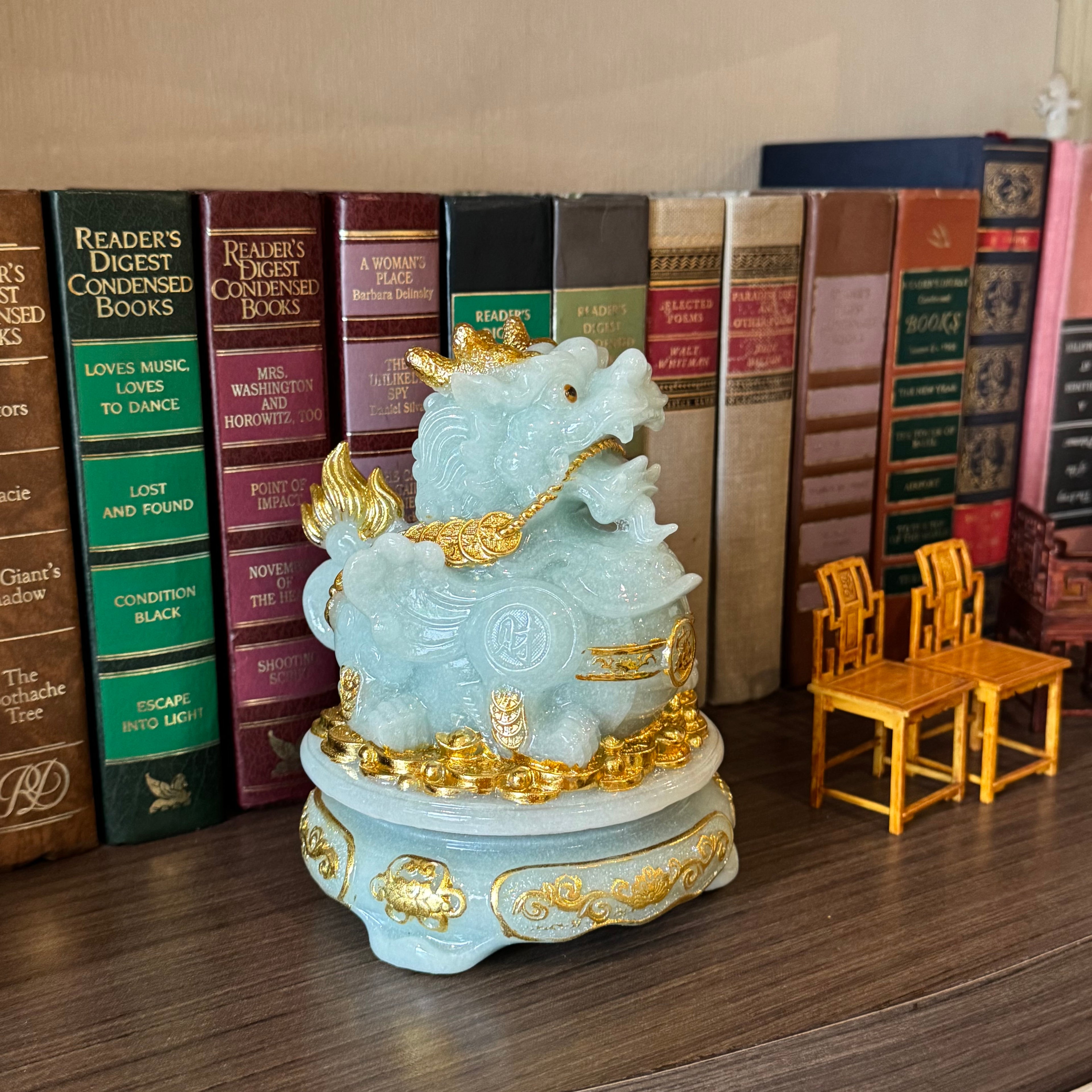 Jade Pi Yao Defender of Riches 17cm Default Title - Feng Shui Charms - Royal Dragon Decor Philippines