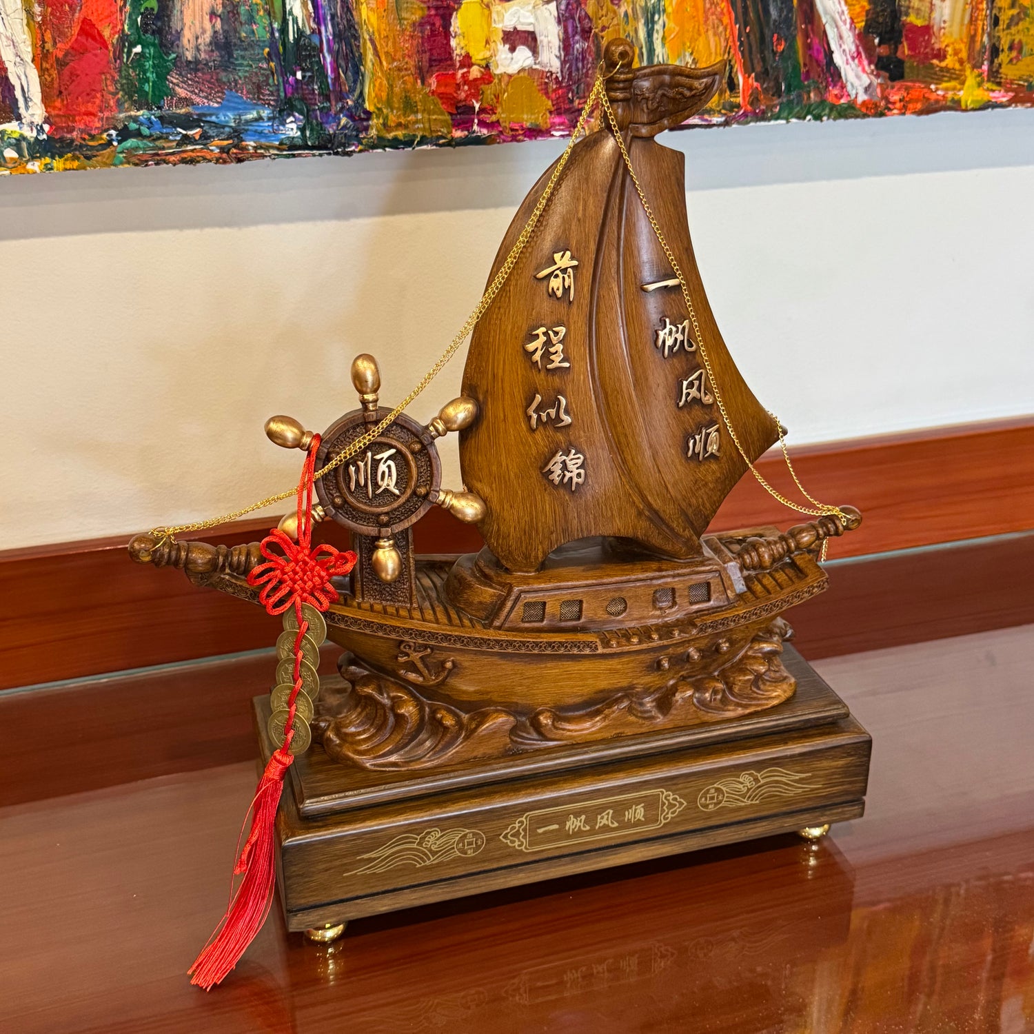 Voyager of the Prosperous Sea Wealth Ship 41cm Default Title - Feng Shui Charms - Royal Dragon Decor Philippines