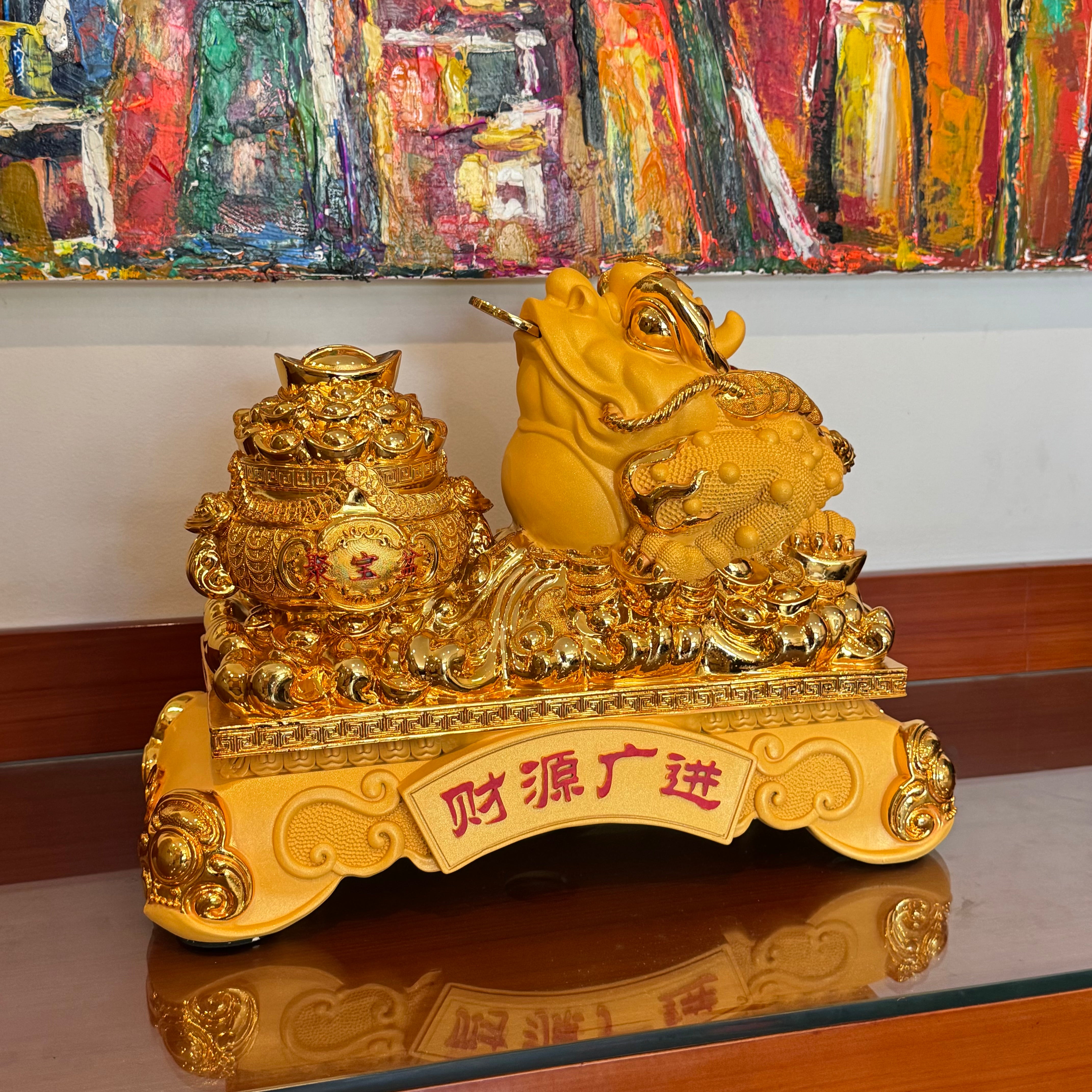 The Millionaire's Golden Money Frog 48cm Default Title - Feng Shui Charms - Royal Dragon Decor Philippines