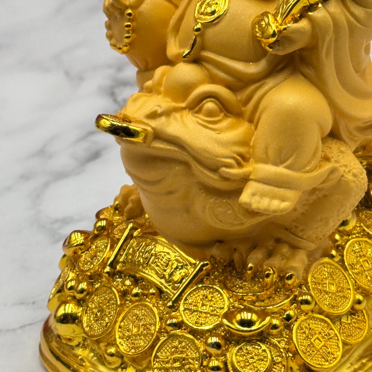Ride to Riches Buddha on Money Frog 13cm Default Title - Feng Shui Charms - Royal Dragon Decor Philippines