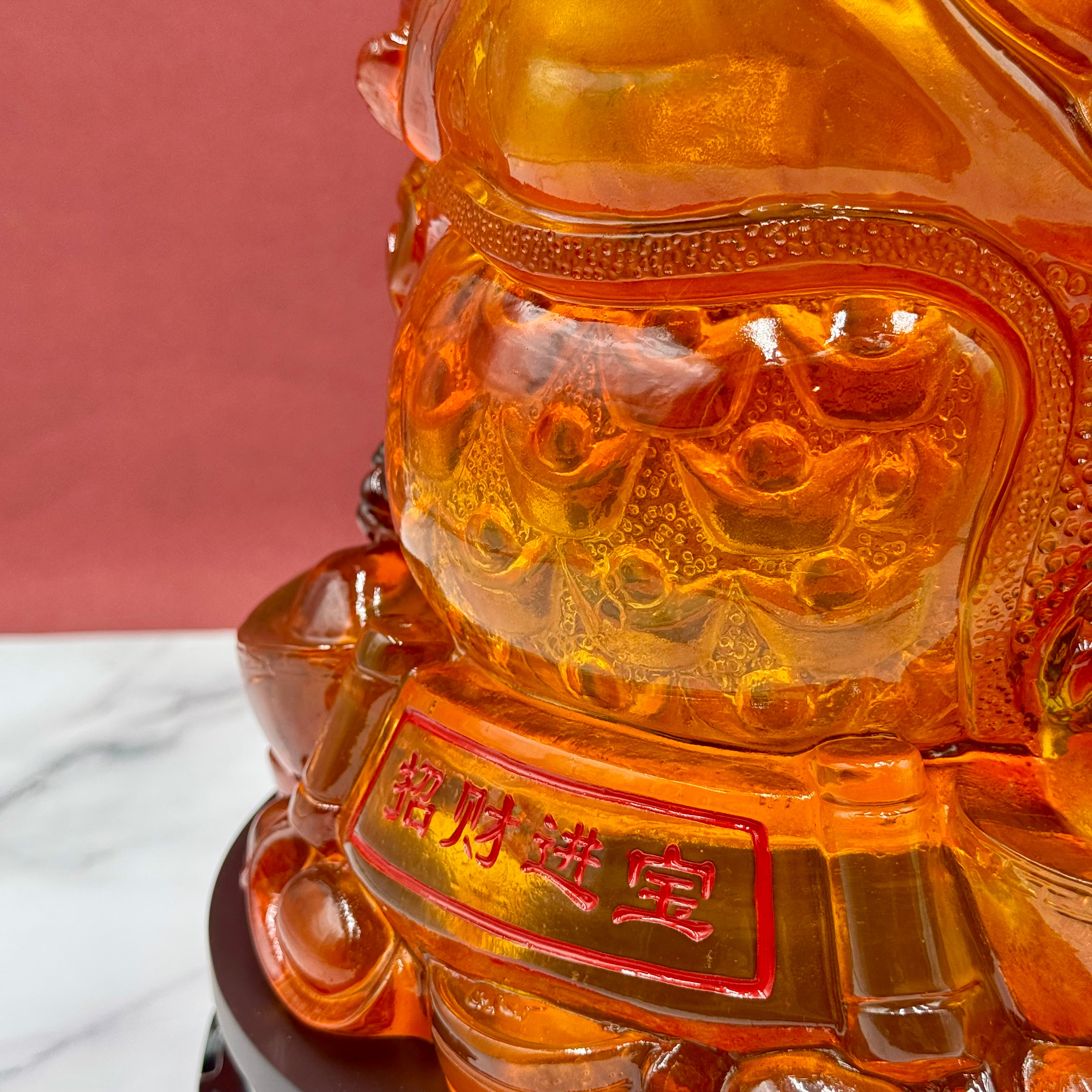 Orange Flame Rotating Money Frog 28cm Default Title - Feng Shui Charms - Royal Dragon Decor Philippines