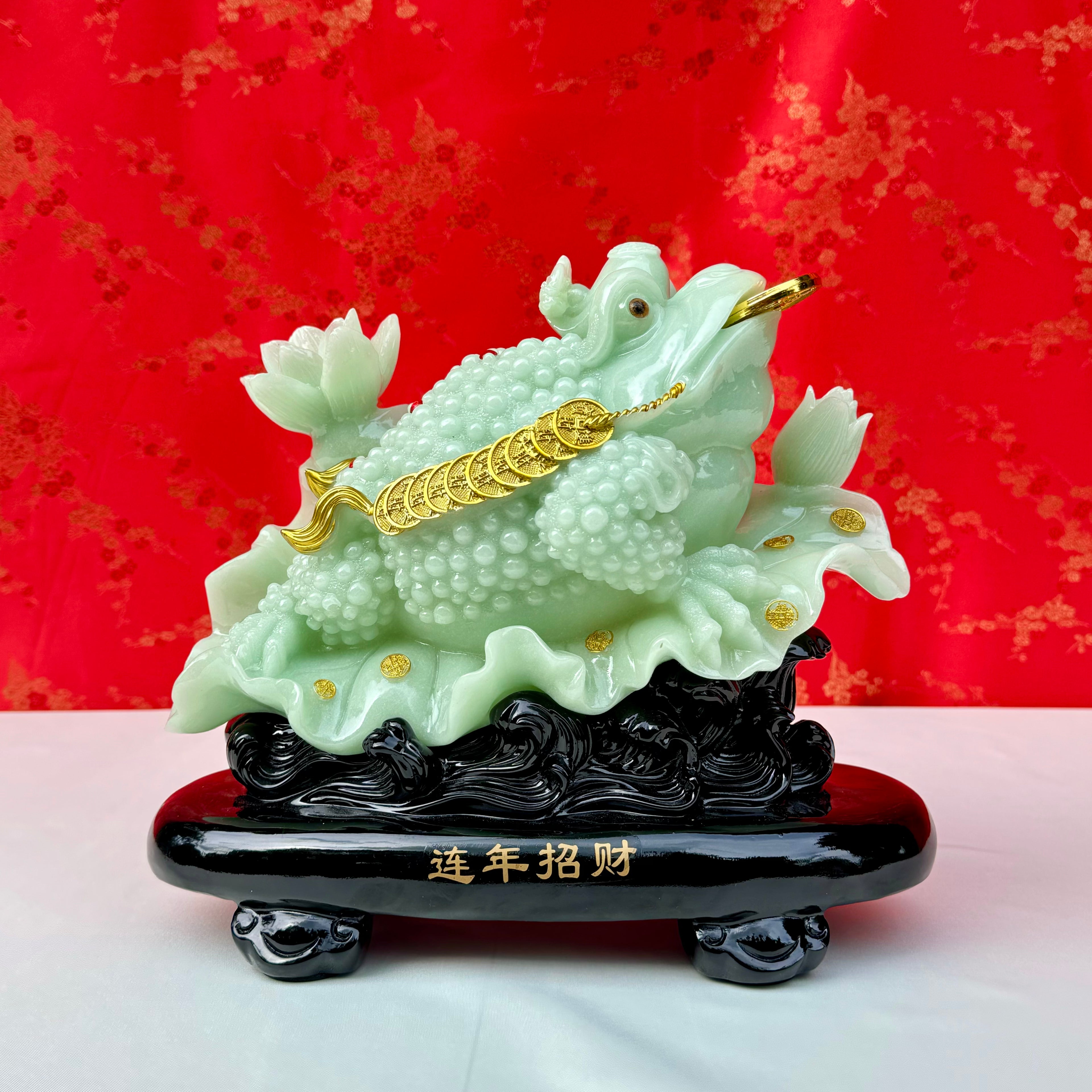 Ice Jade Money Frog of Riches & Fortune 31cm Default Title - Feng Shui Charms - Royal Dragon Decor Philippines