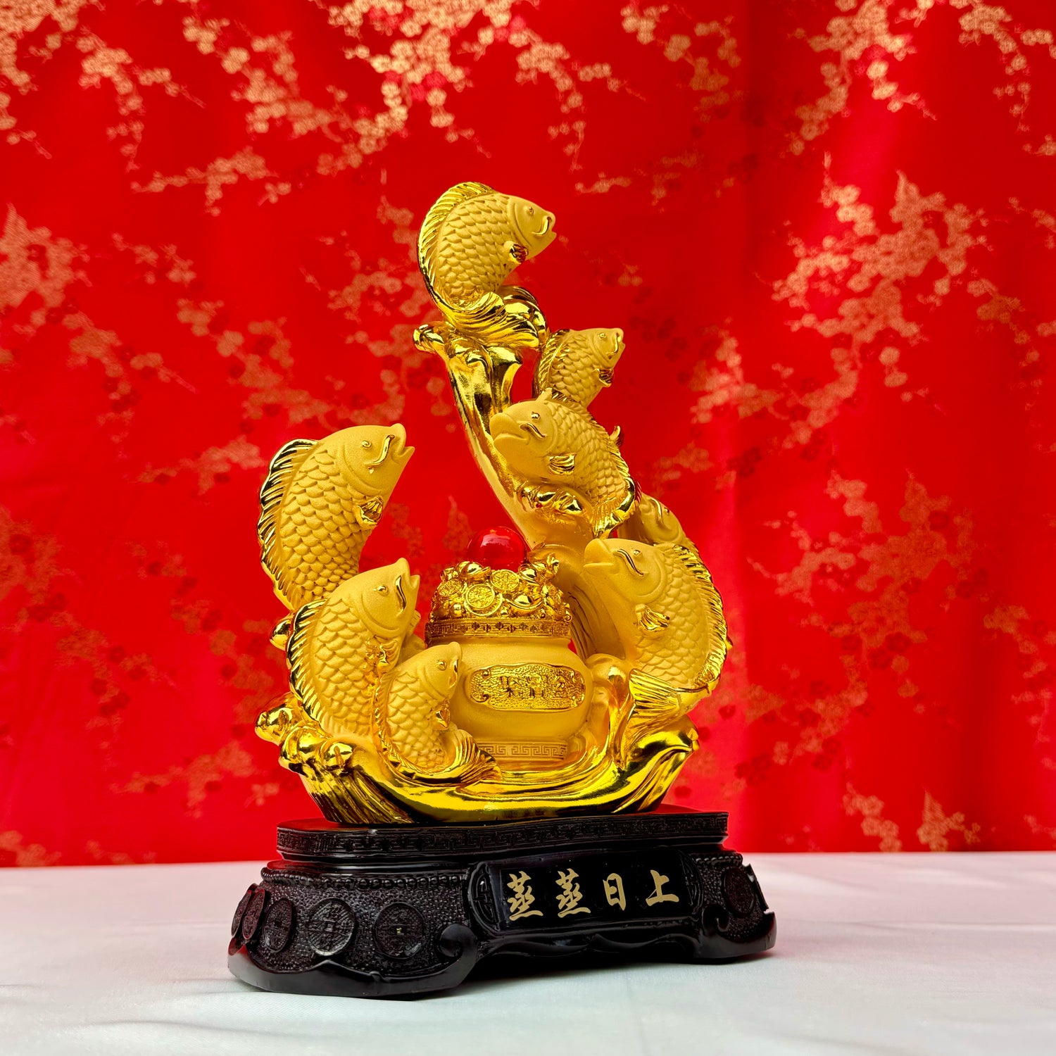 Rising Family of Arowanas for Lasting Wealth 24cm Default Title - Feng Shui Charms - Royal Dragon Decor Philippines