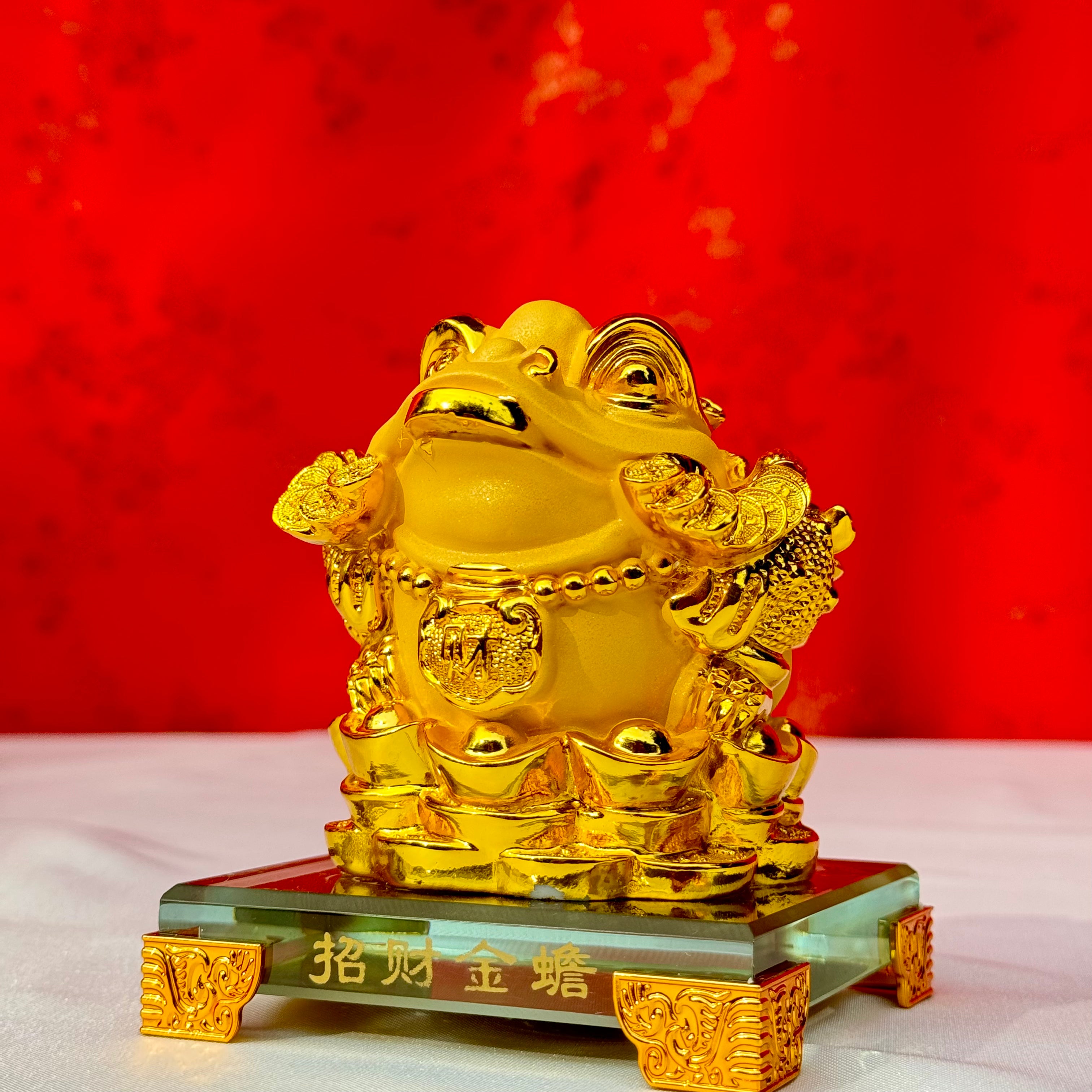 Cute & Lucky Gold Money Frog 11cm Default Title - Feng Shui Charms - Royal Dragon Decor Philippines