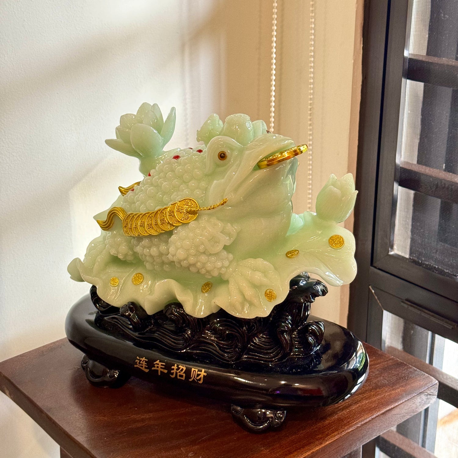 Ice Jade Money Frog of Riches & Fortune 31cm Default Title - Feng Shui Charms - Royal Dragon Decor Philippines