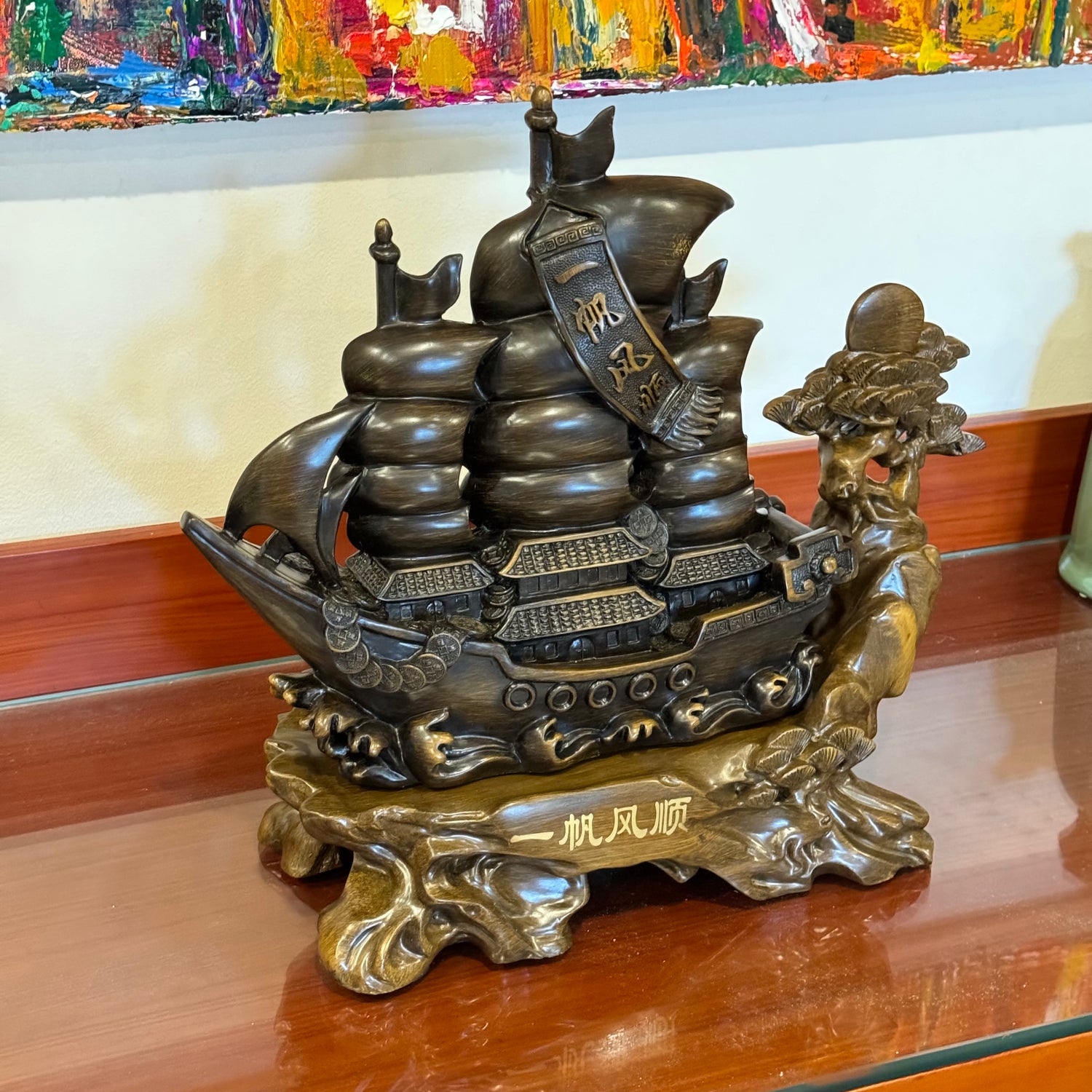 Royal Wealth Ship for Prosperous Journeys 45cm Default Title - Feng Shui Charms - Royal Dragon Decor Philippines