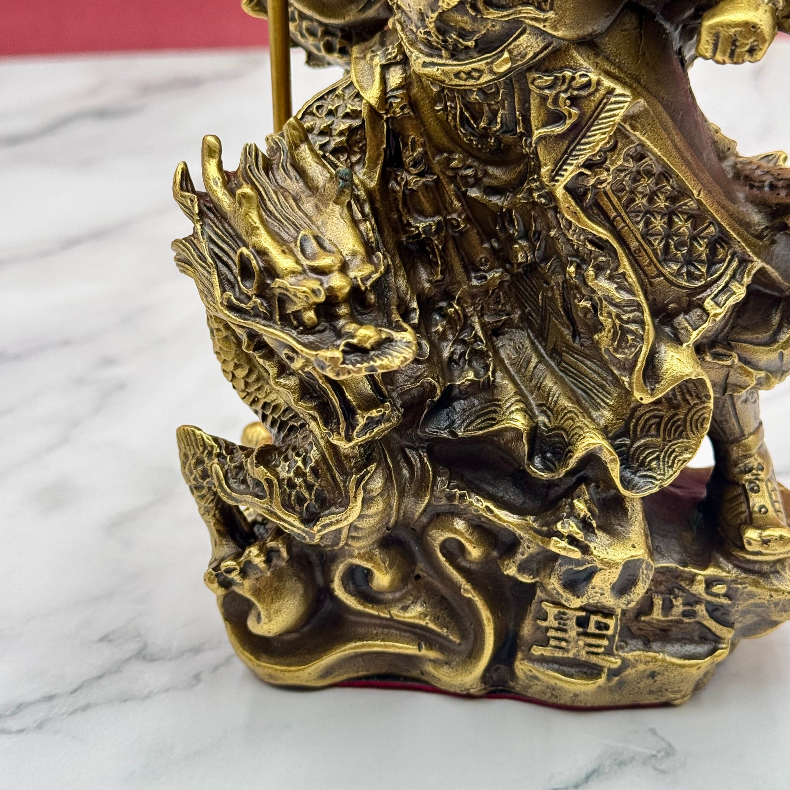 Supreme Brass Guardian Guan Gong 27cm Default Title - Feng Shui Charms - Royal Dragon Decor Philippines