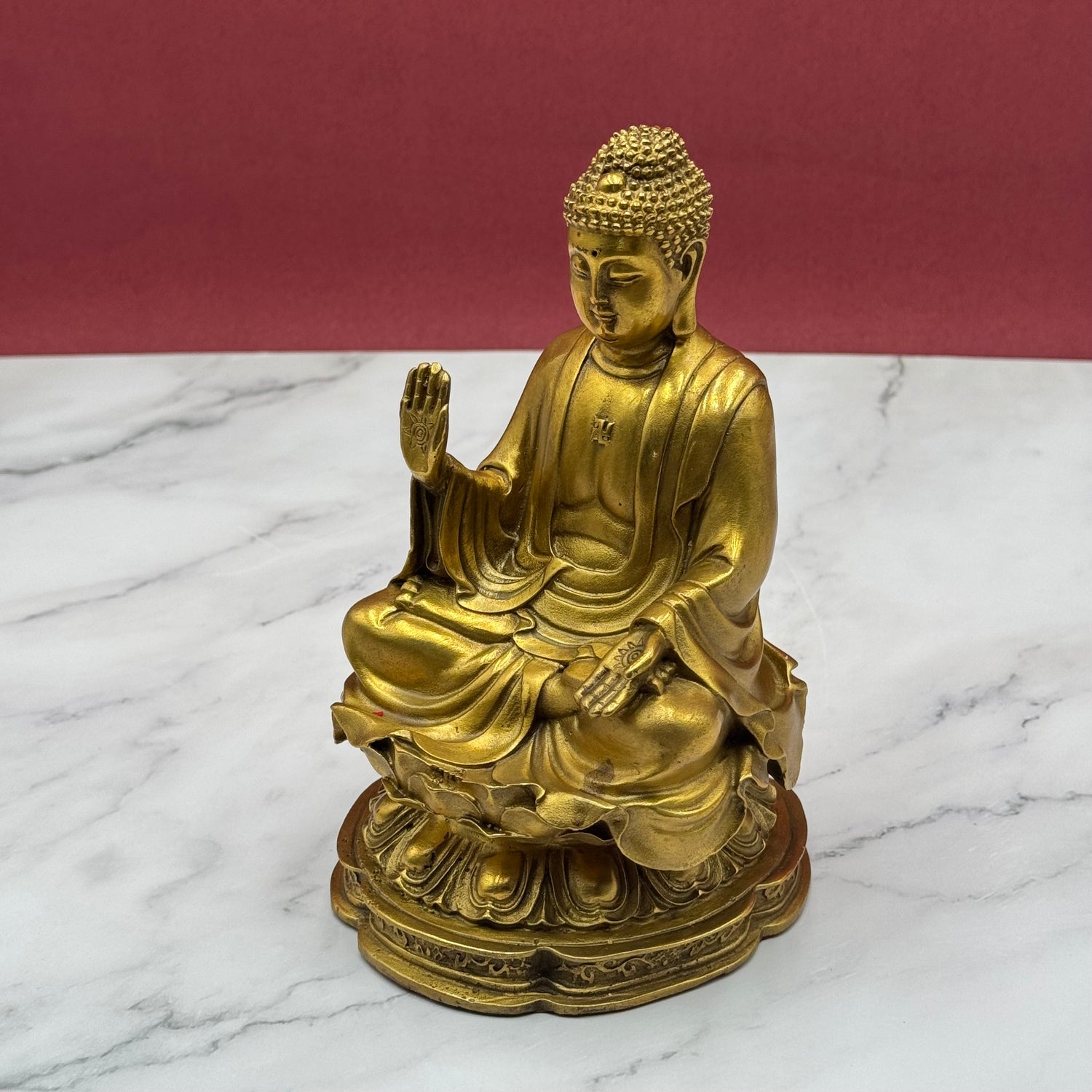 Peace to Your Home Brass Buddha 20cm Default Title - Feng Shui Charms - Royal Dragon Decor Philippines