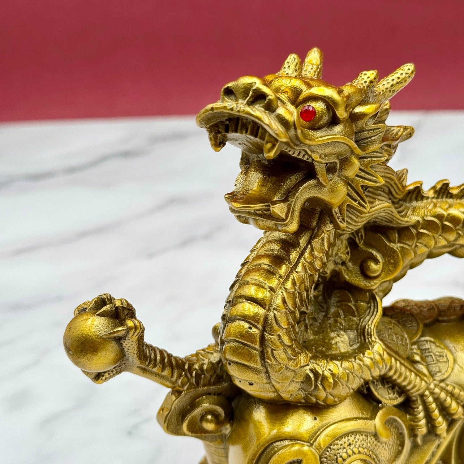 Unshakable Power Brass Dragon 21cm Default Title - Feng Shui Charms - Royal Dragon Decor Philippines