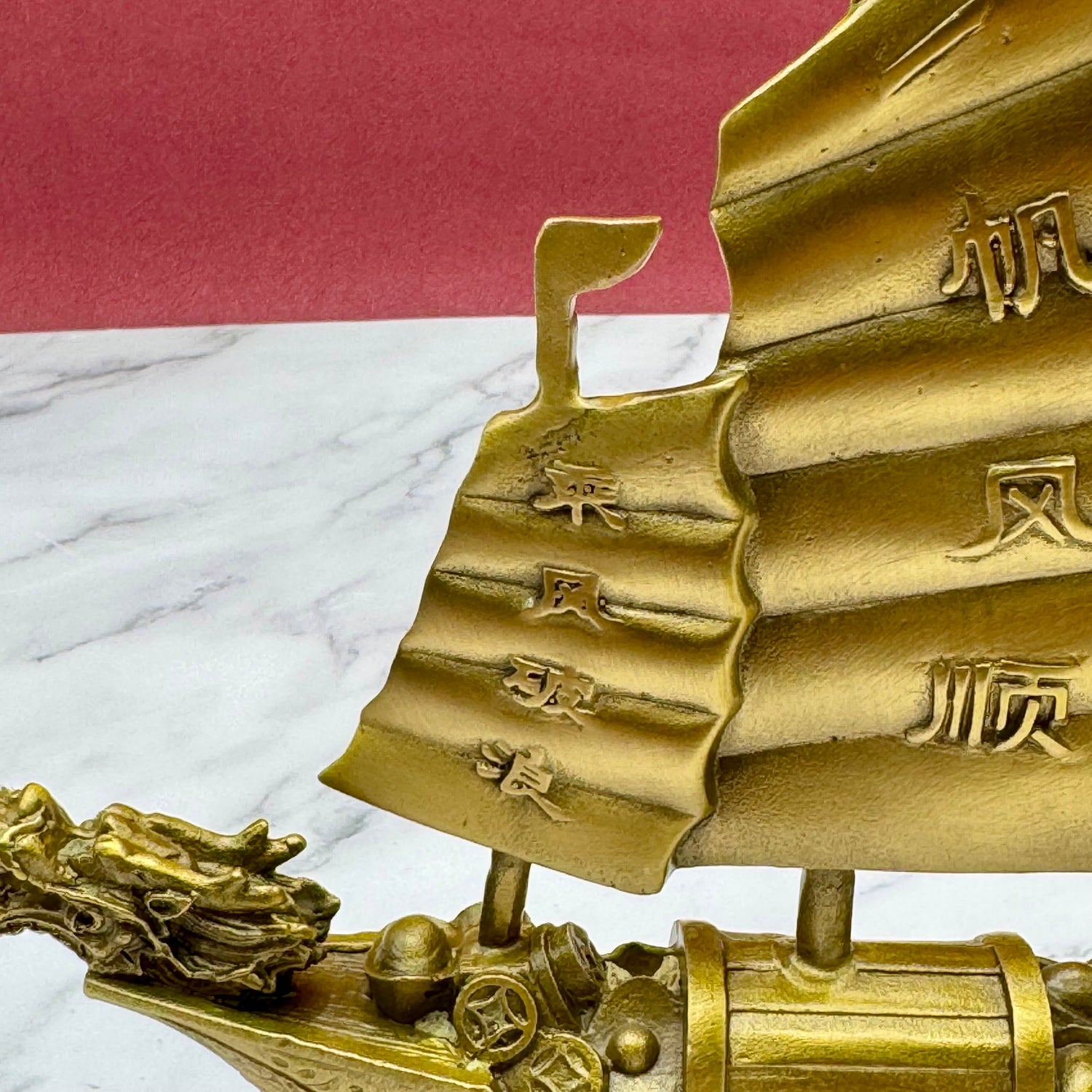 Daily Windfalls Brass Wealth Ship 17cm Default Title - Feng Shui Charms - Royal Dragon Decor Philippines