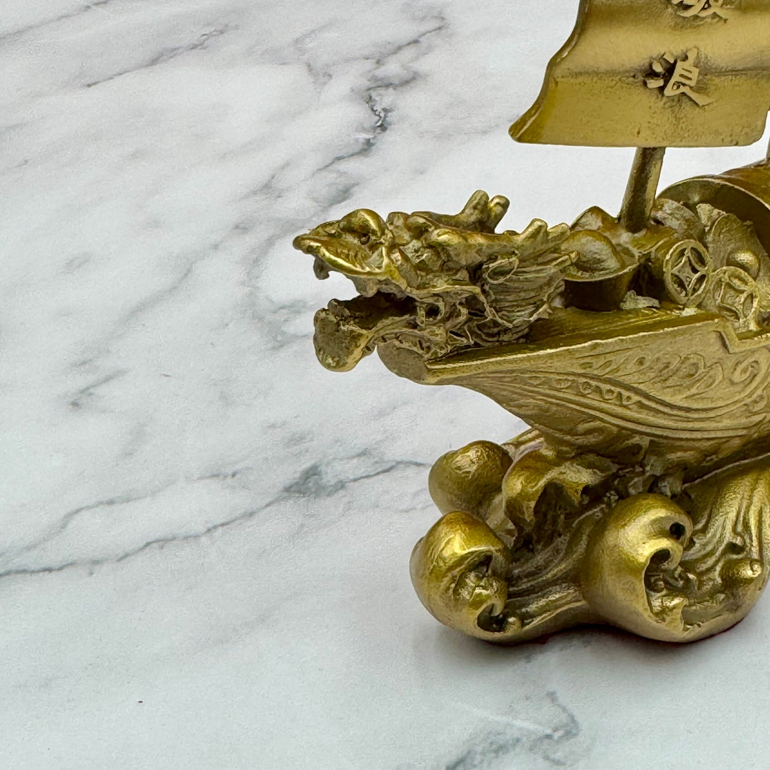 Daily Windfalls Brass Wealth Ship 17cm Default Title - Feng Shui Charms - Royal Dragon Decor Philippines