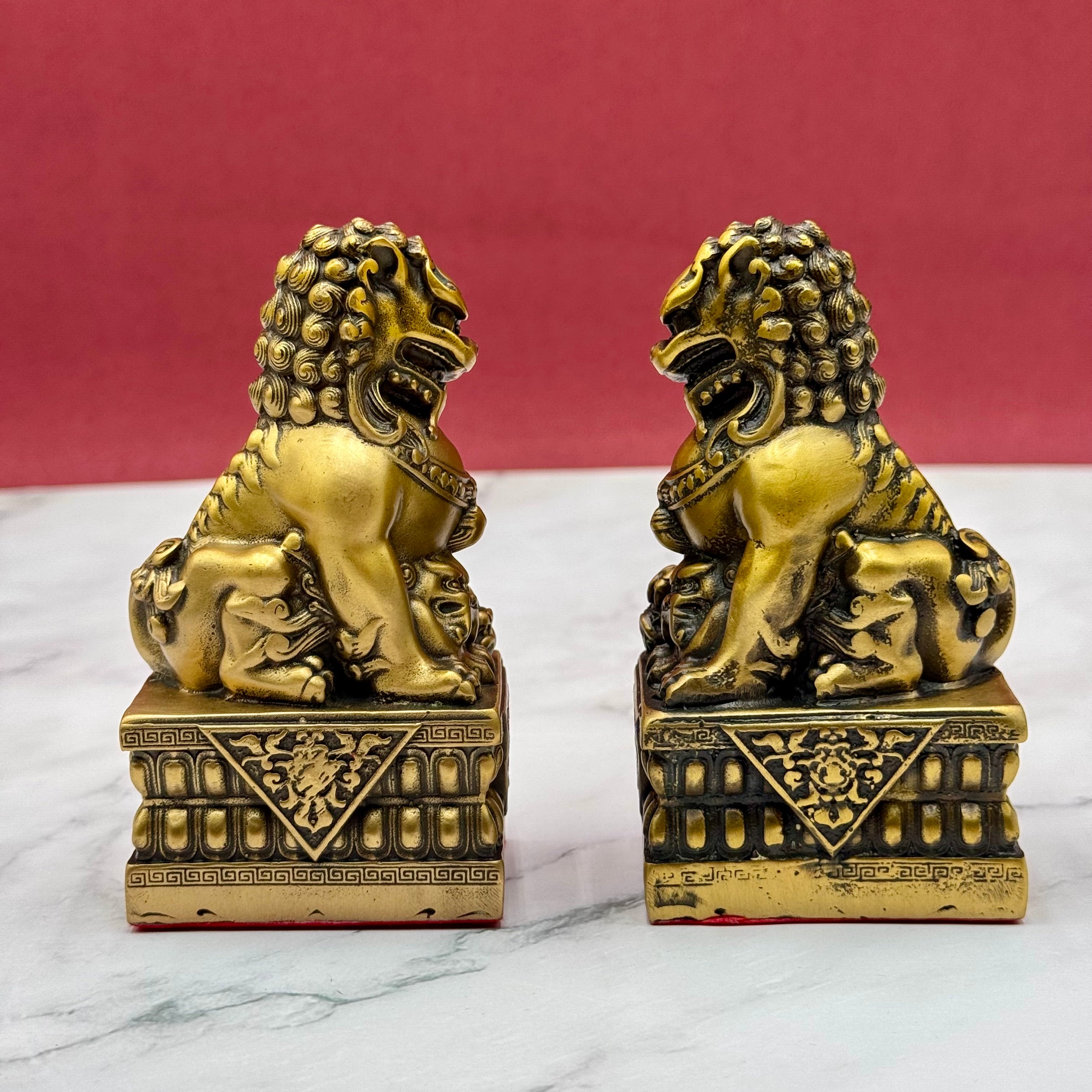 Small But Fierce Foo Dogs for Defense 9cm Default Title - Feng Shui Charms - Royal Dragon Decor Philippines