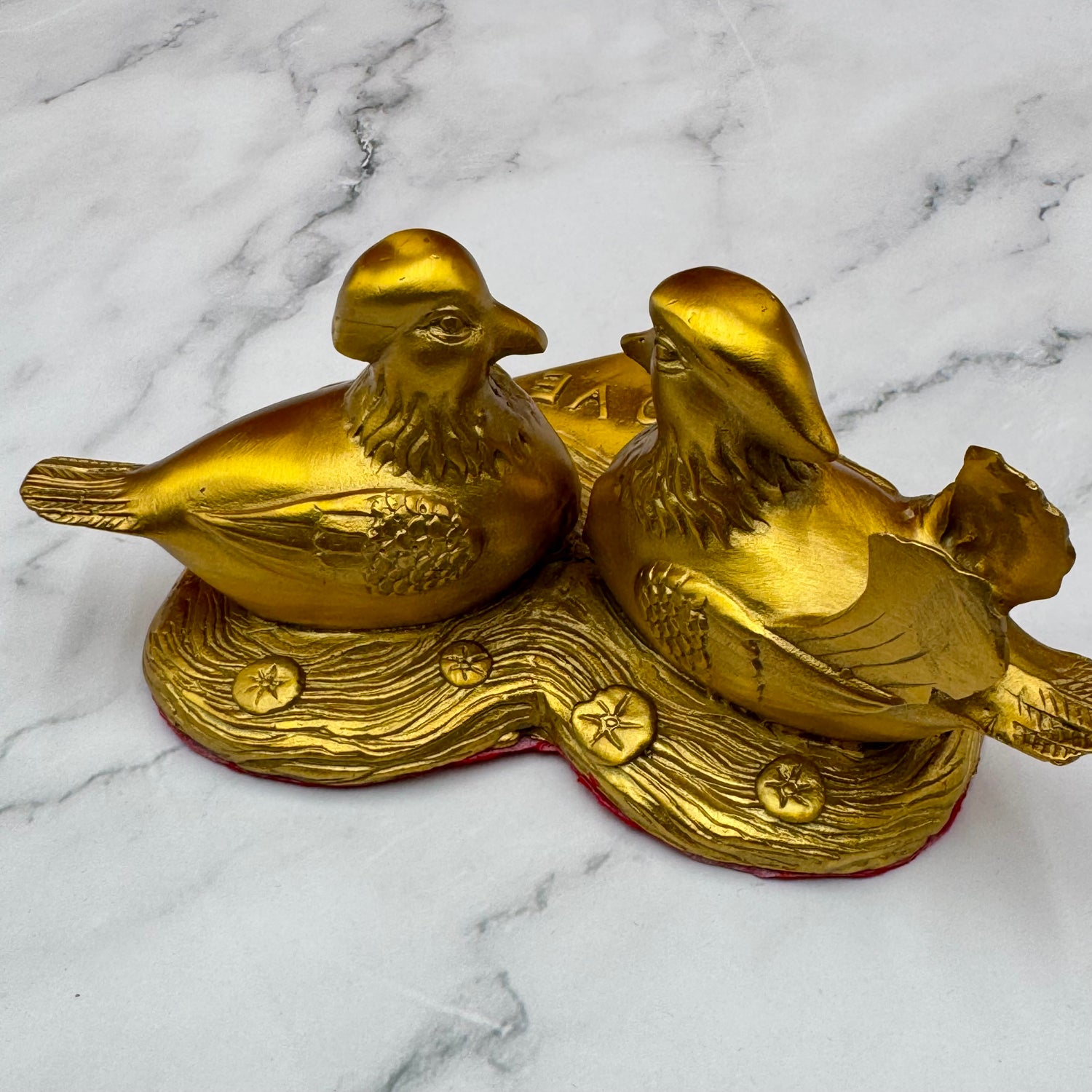 Loyal Hearts Mandarin Ducks Brass 16cm Default Title - Feng Shui Charms - Royal Dragon Decor Philippines