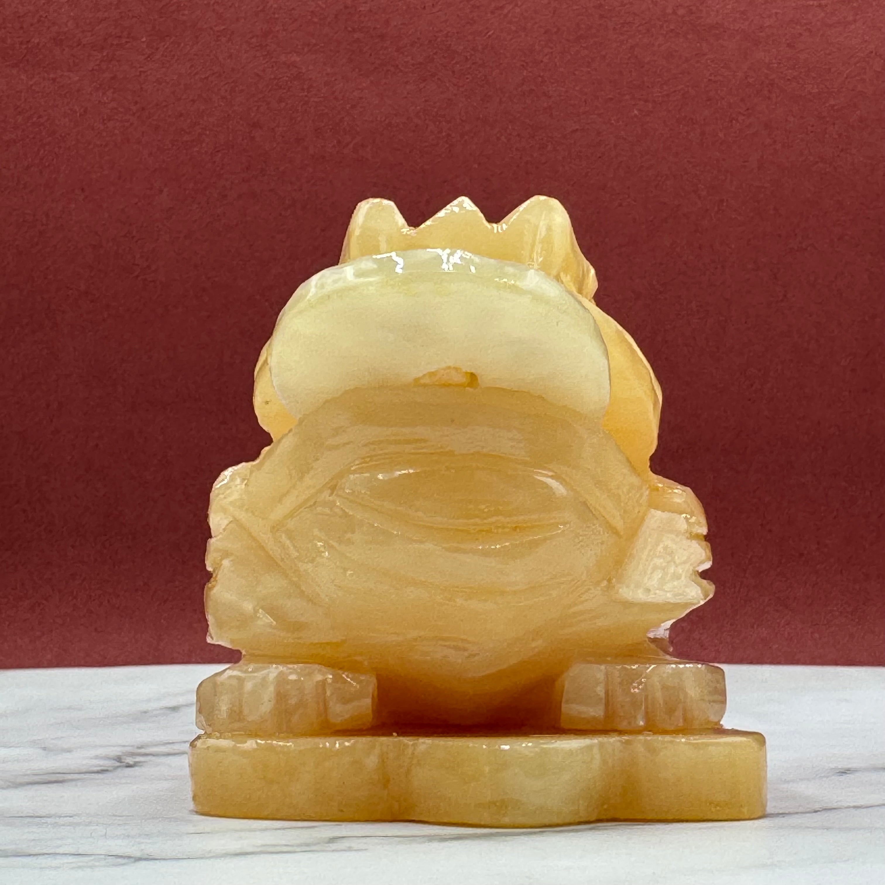 Little Topaz Money Frog for Smooth Gains 11cm Default Title - Feng Shui Charms - Royal Dragon Decor Philippines