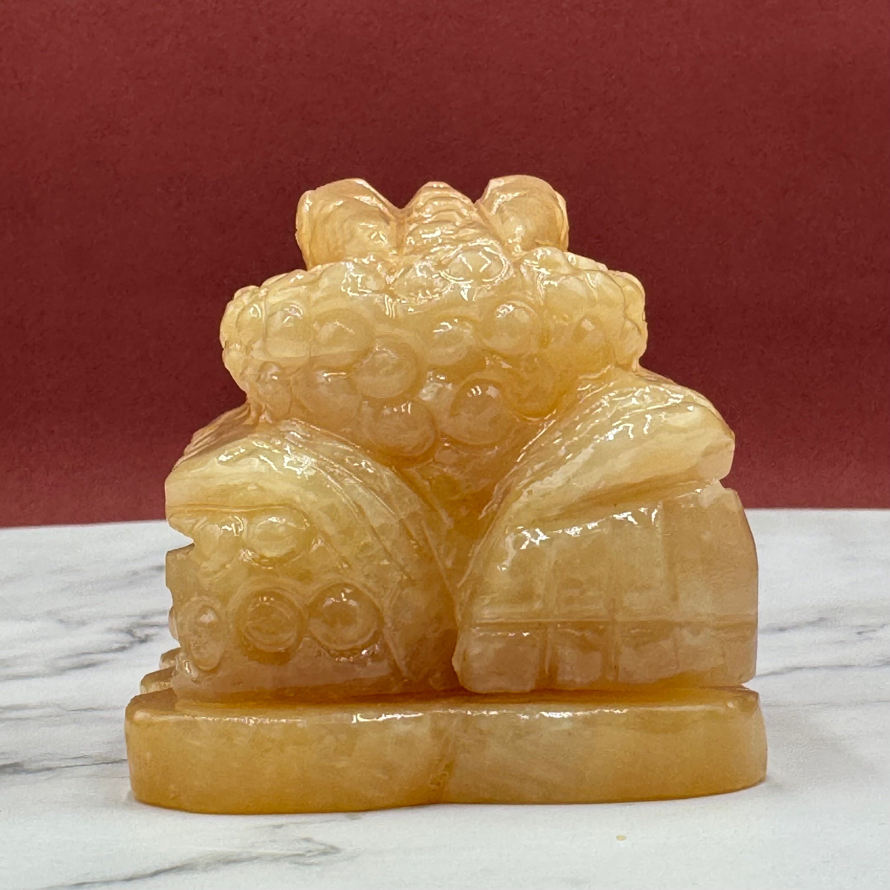 Little Topaz Money Frog for Smooth Gains 11cm Default Title - Feng Shui Charms - Royal Dragon Decor Philippines