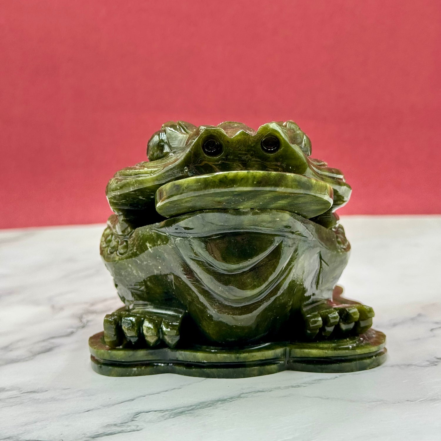Emerald Jade Money Frog of Huge Fortune 16cm Default Title - Feng Shui Charms - Royal Dragon Decor Philippines