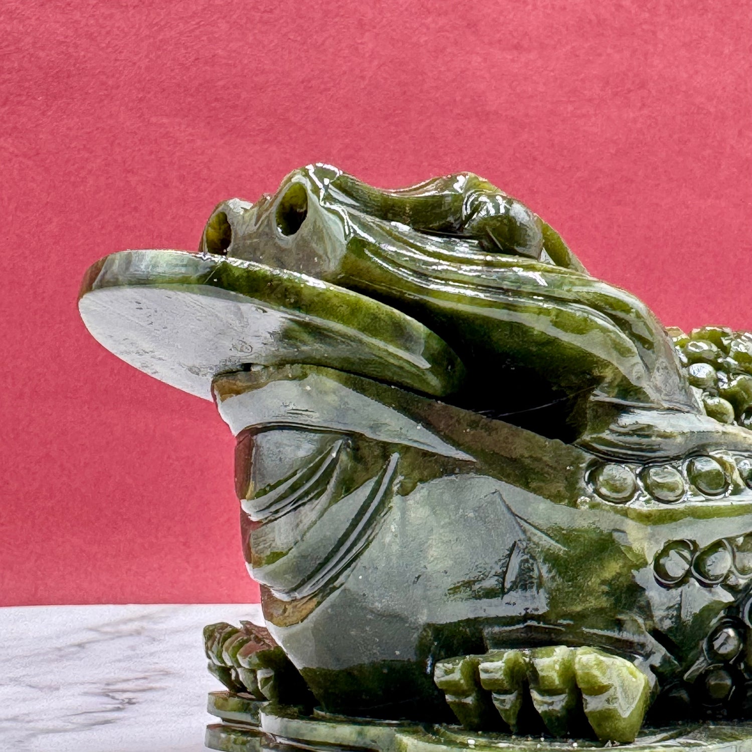 Emerald Jade Money Frog of Huge Fortune 16cm Default Title - Feng Shui Charms - Royal Dragon Decor Philippines