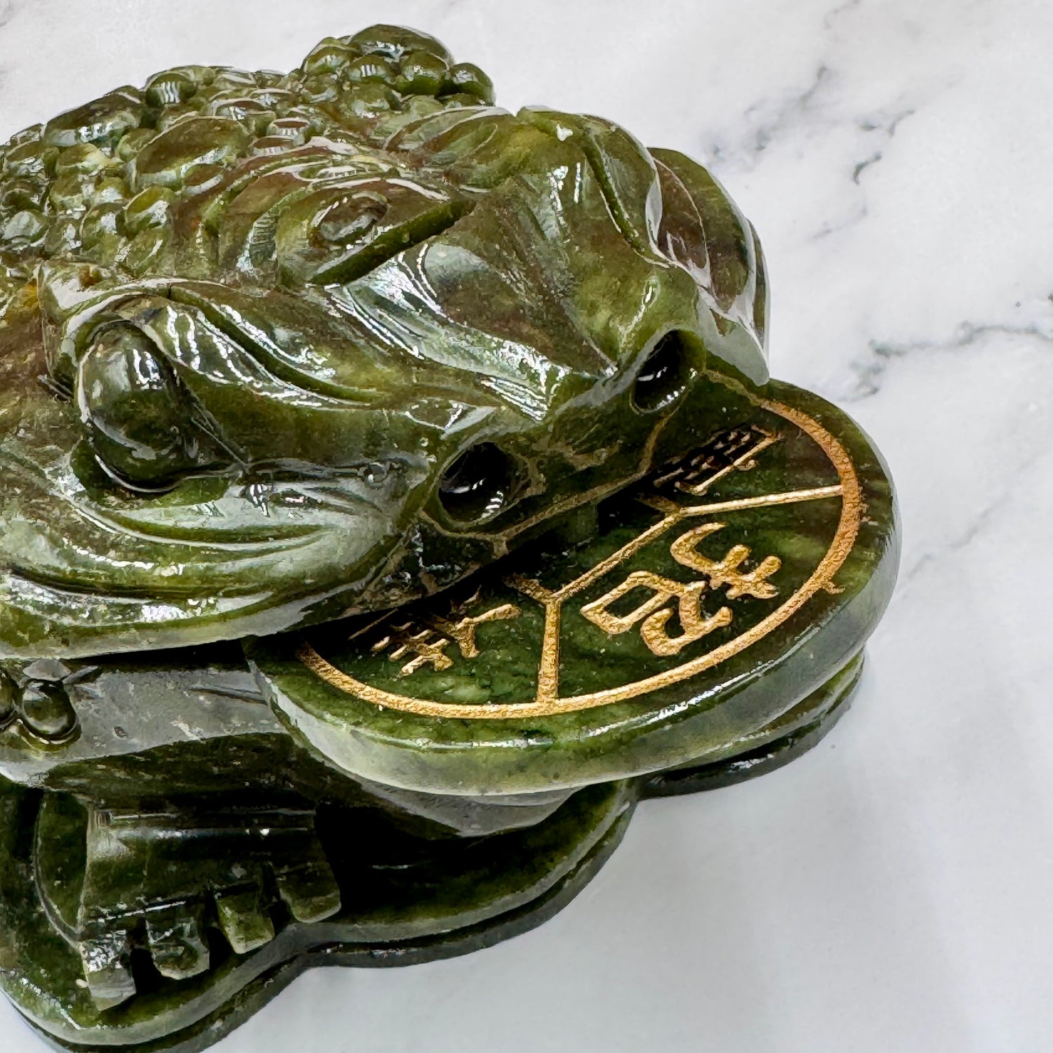 Emerald Jade Money Frog of Huge Fortune 16cm Default Title - Feng Shui Charms - Royal Dragon Decor Philippines