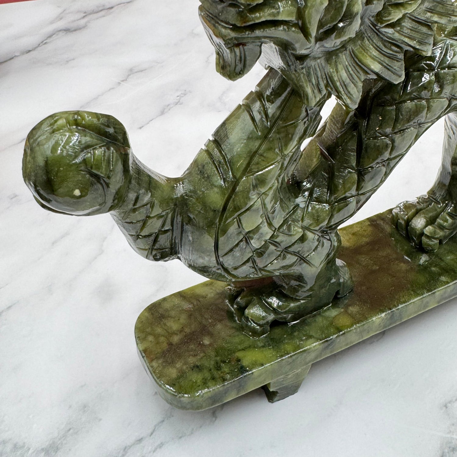 Imperial Jade Dragon of Triumph 28cm Default Title - Feng Shui Charms - Royal Dragon Decor Philippines