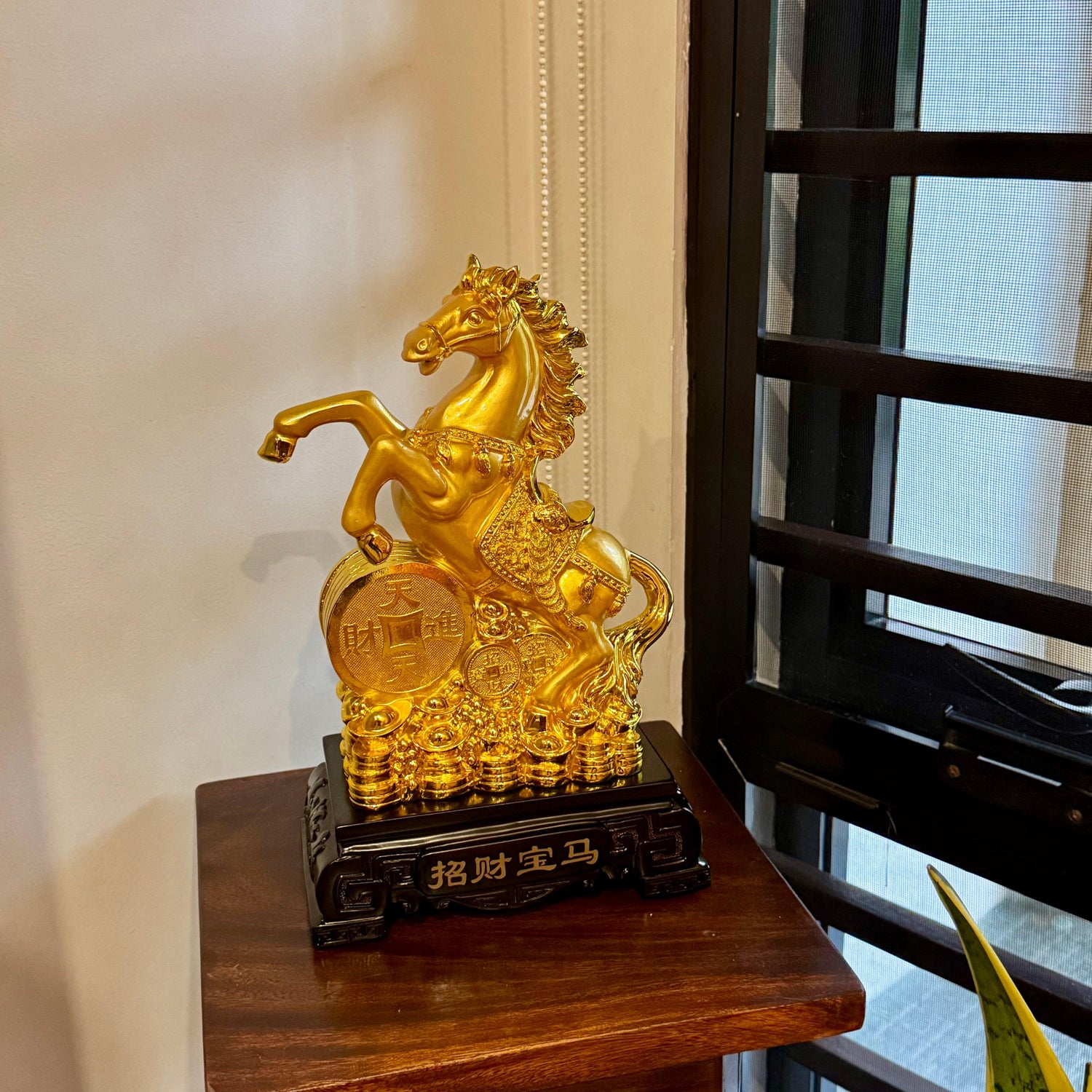 Powerful Victory Horse with Gold Coin 33cm Default Title - Feng Shui Charms - Royal Dragon Decor Philippines