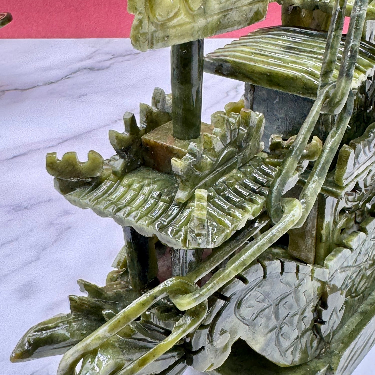 Treasure Ship of the Jade Dragon 38cm Default Title - Feng Shui Charms - Royal Dragon Decor Philippines