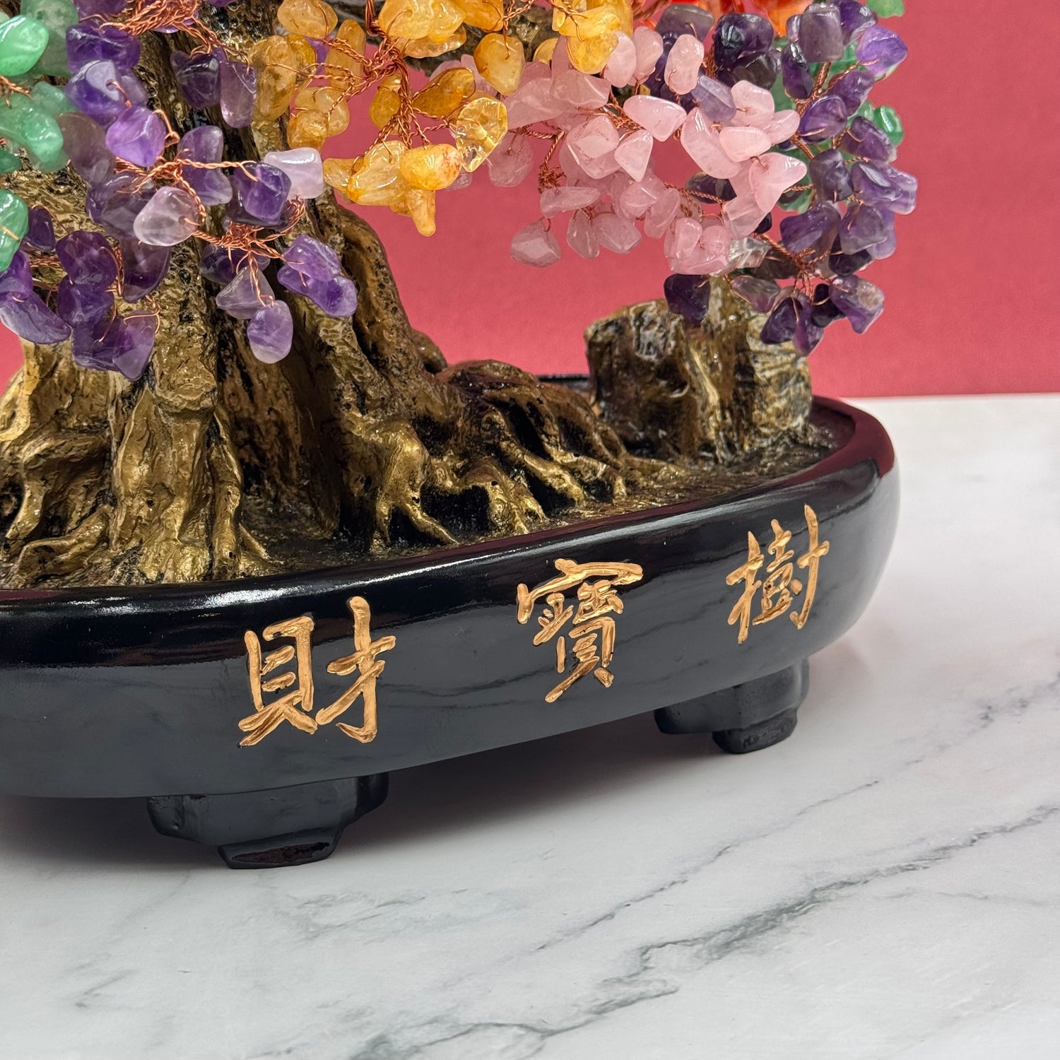 Garden of Treasures 5 Crystal Money Tree 38cm Default Title - Feng Shui Charms - Royal Dragon Decor Philippines