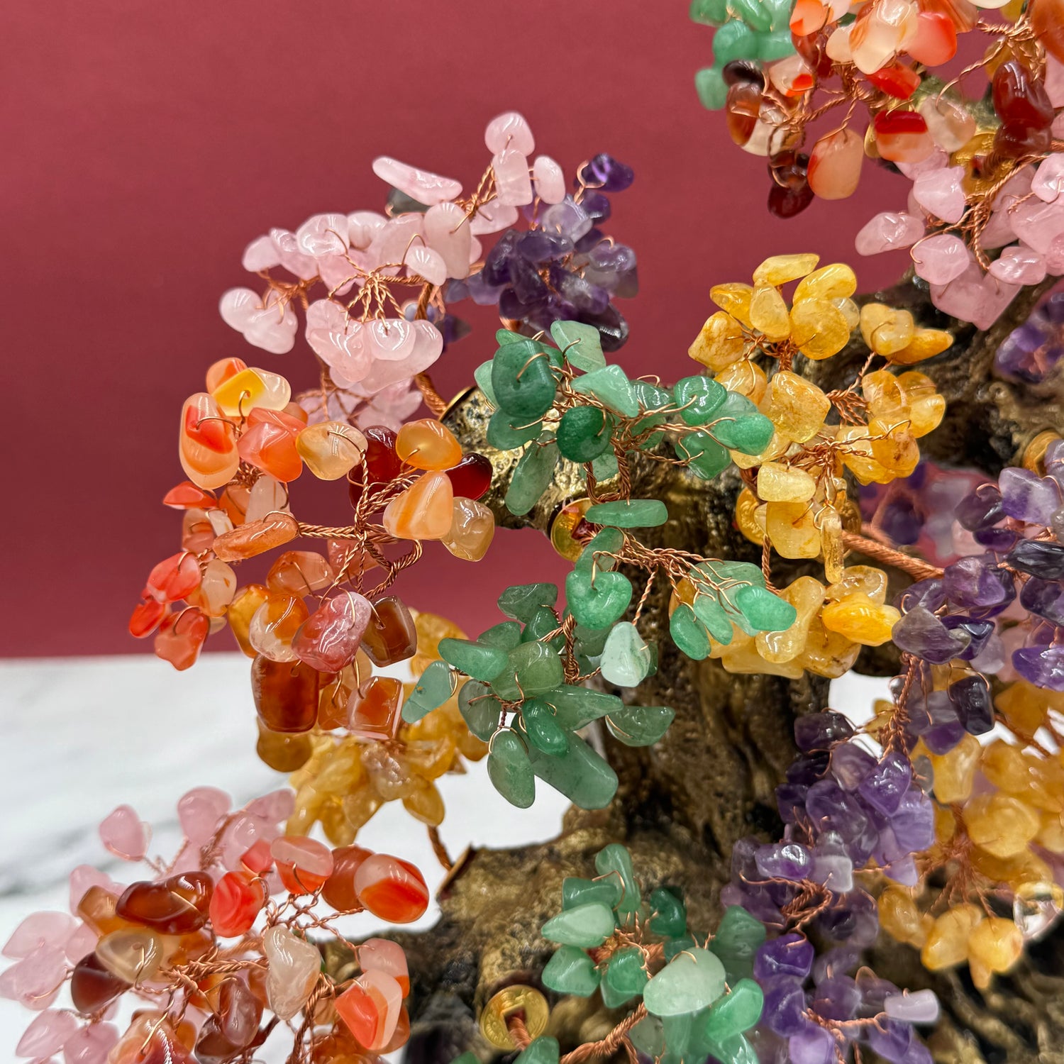 Garden of Treasures 5 Crystal Money Tree 38cm Default Title - Feng Shui Charms - Royal Dragon Decor Philippines