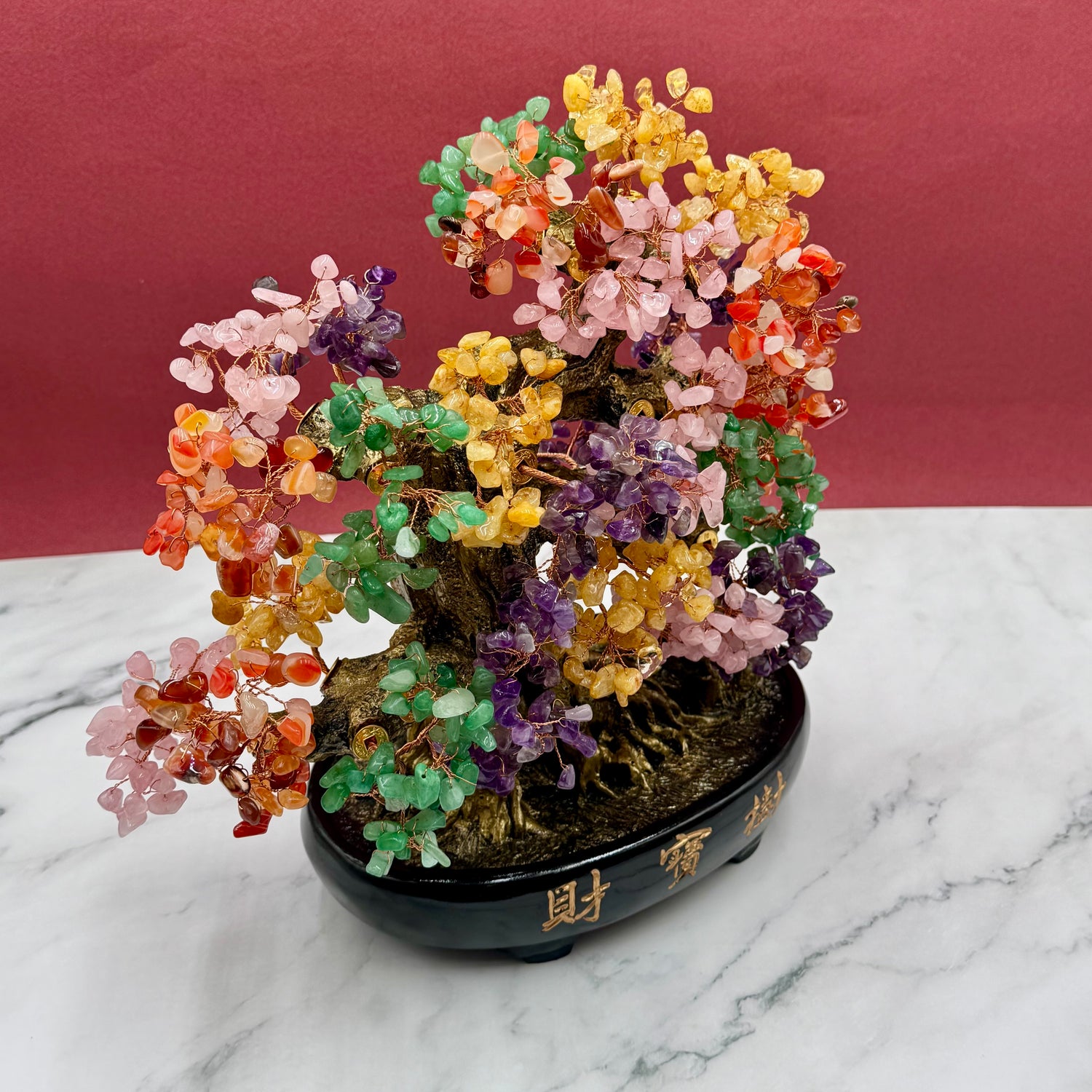 Garden of Treasures 5 Crystal Money Tree 38cm Default Title - Feng Shui Charms - Royal Dragon Decor Philippines