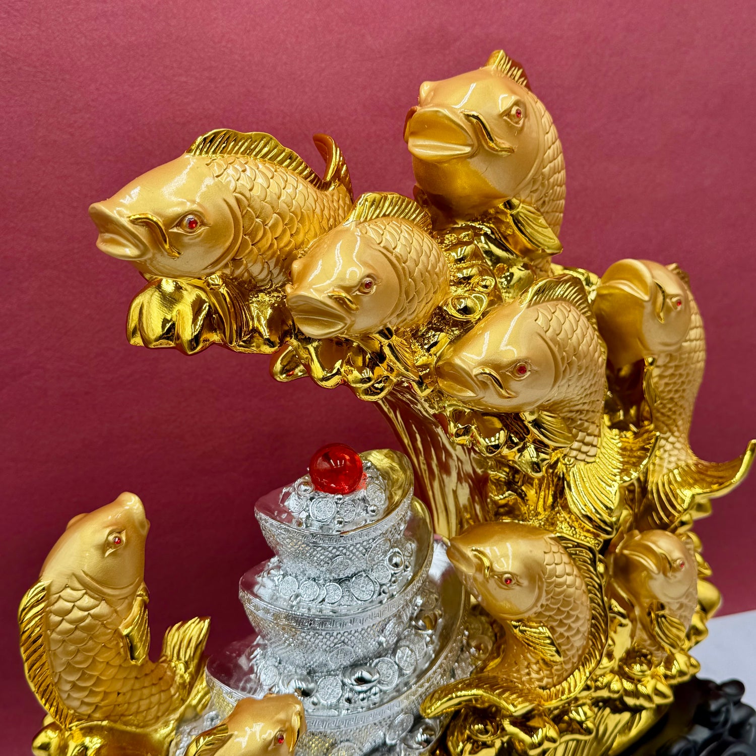 Generational Wealth Golden Family of Arowanas 48cm Default Title - Feng Shui Charms - Royal Dragon Decor Philippines