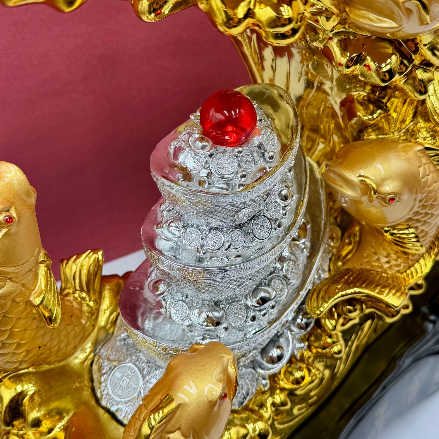 Generational Wealth Golden Family of Arowanas 48cm Default Title - Feng Shui Charms - Royal Dragon Decor Philippines