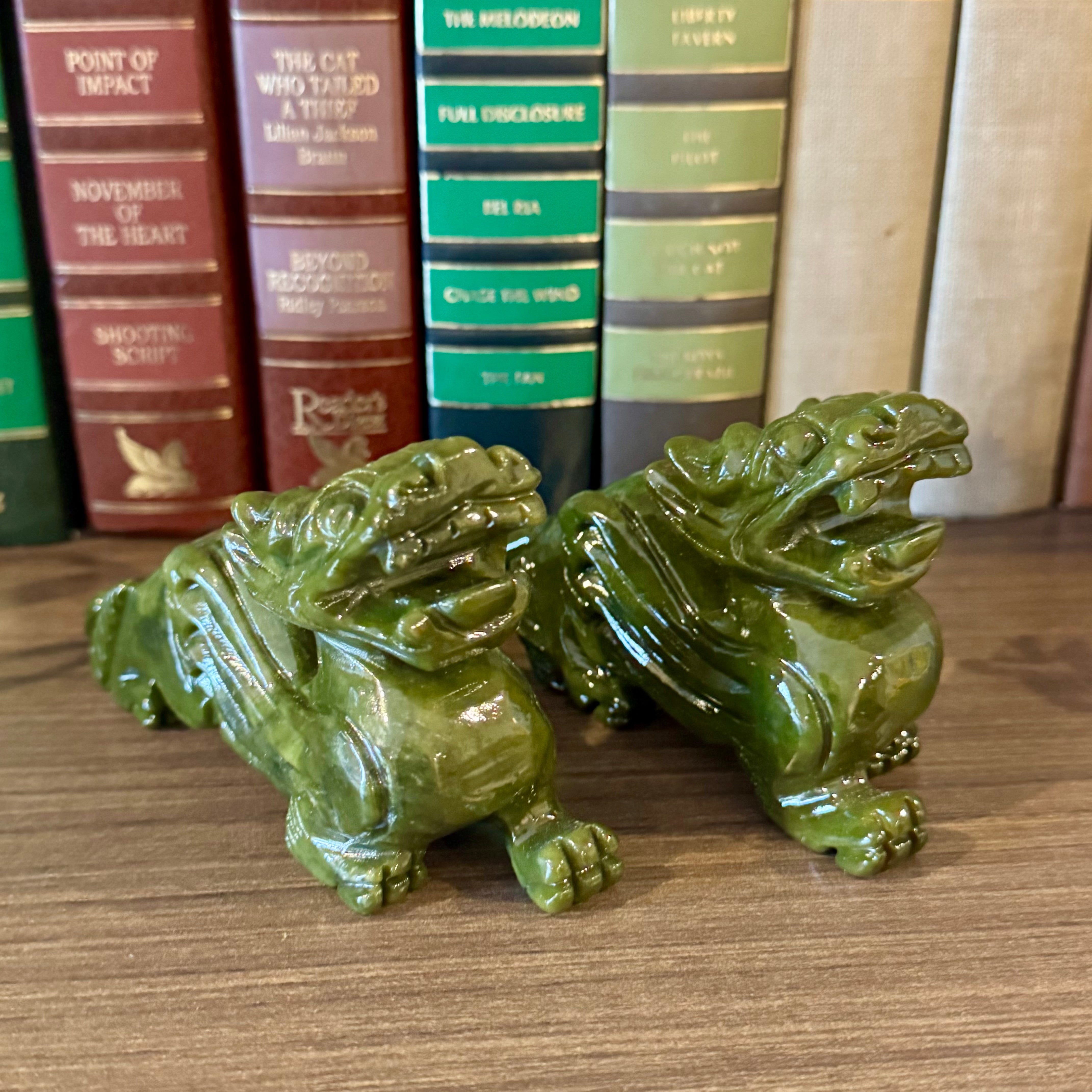 True Jade Twin Protector Pi Yao's 11cm Default Title - Feng Shui Charms - Royal Dragon Decor Philippines