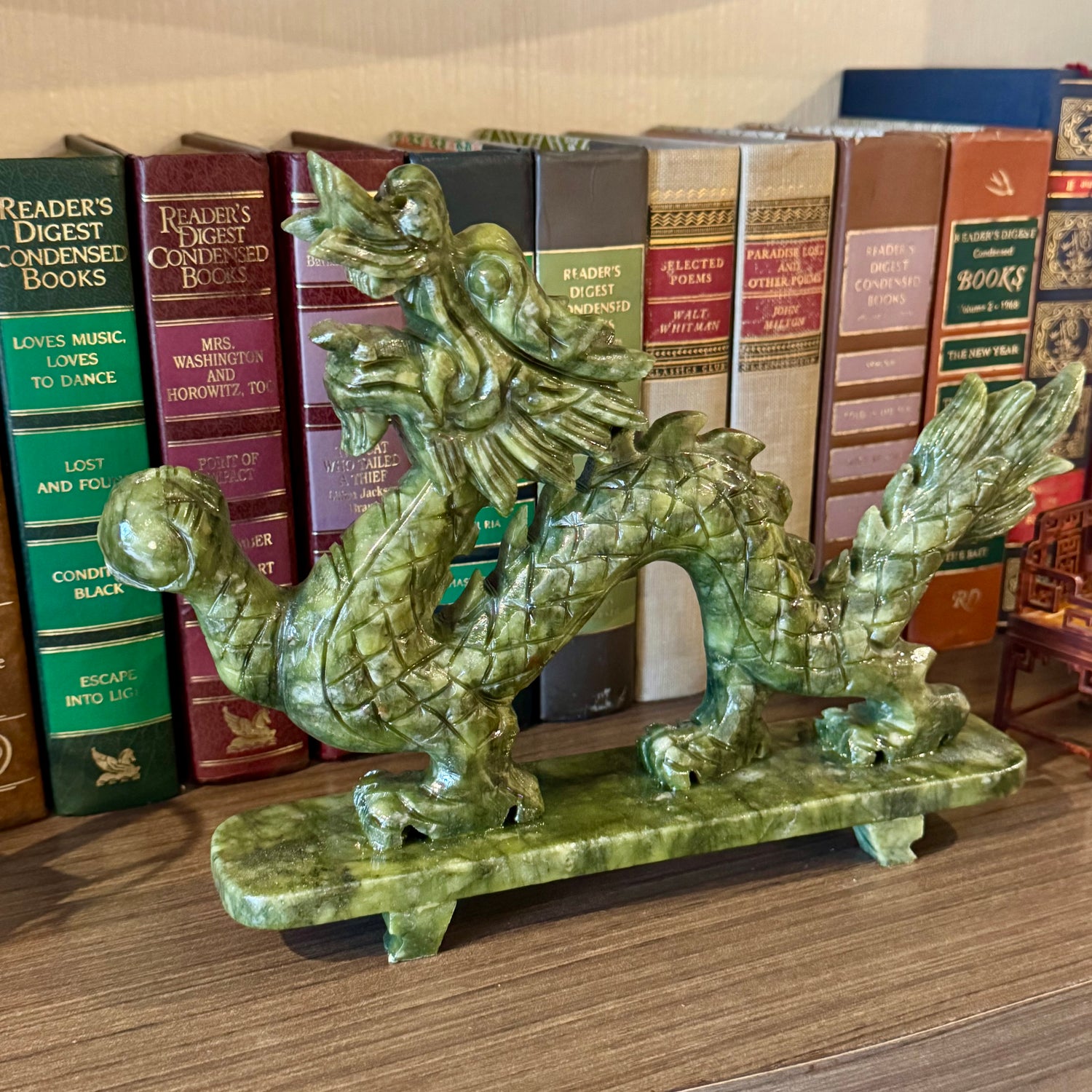 Imperial Jade Dragon of Triumph 28cm Default Title - Feng Shui Charms - Royal Dragon Decor Philippines
