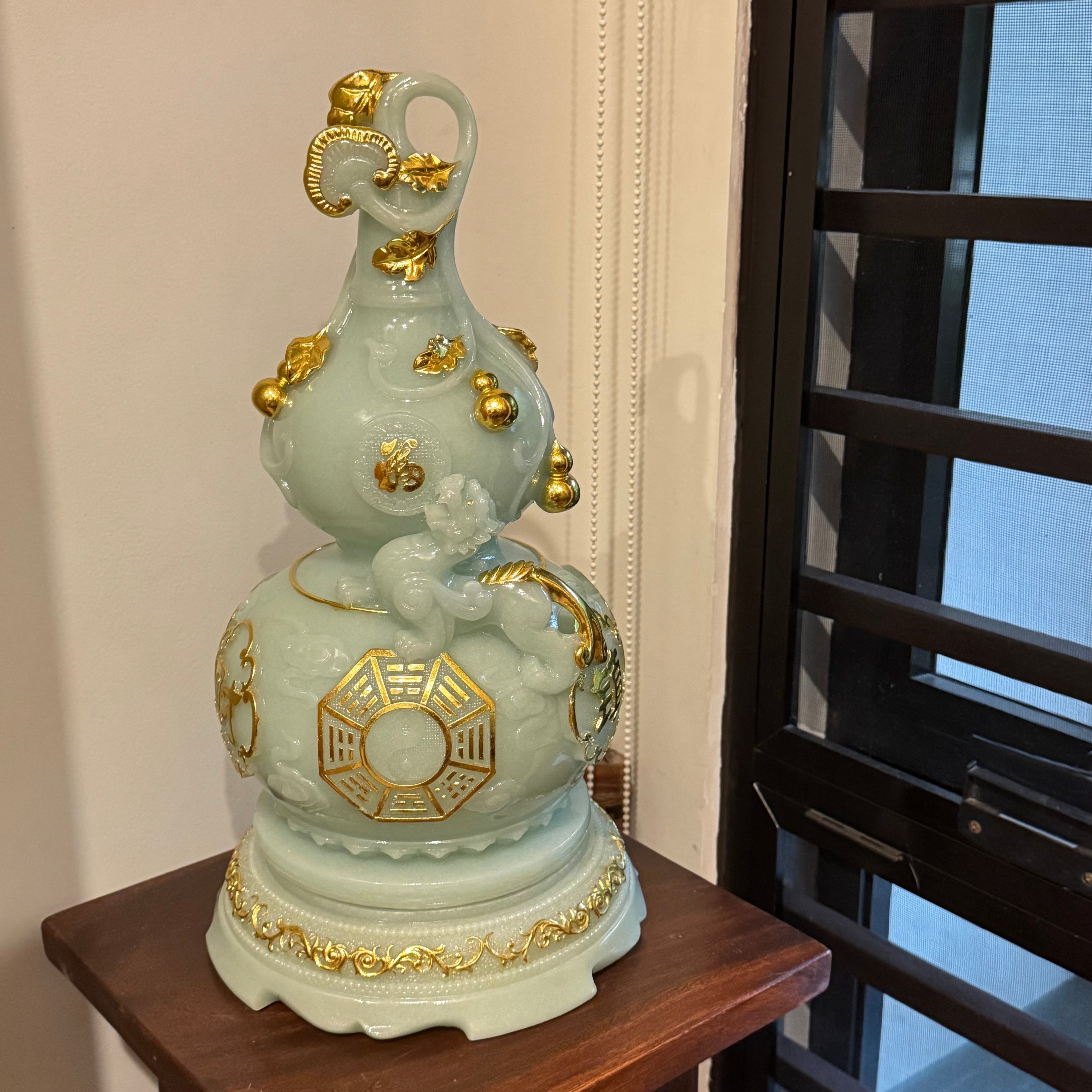 Heavenly Blessing for Health Jade Wu Lou 45cm Default Title - Feng Shui Charms - Royal Dragon Decor Philippines