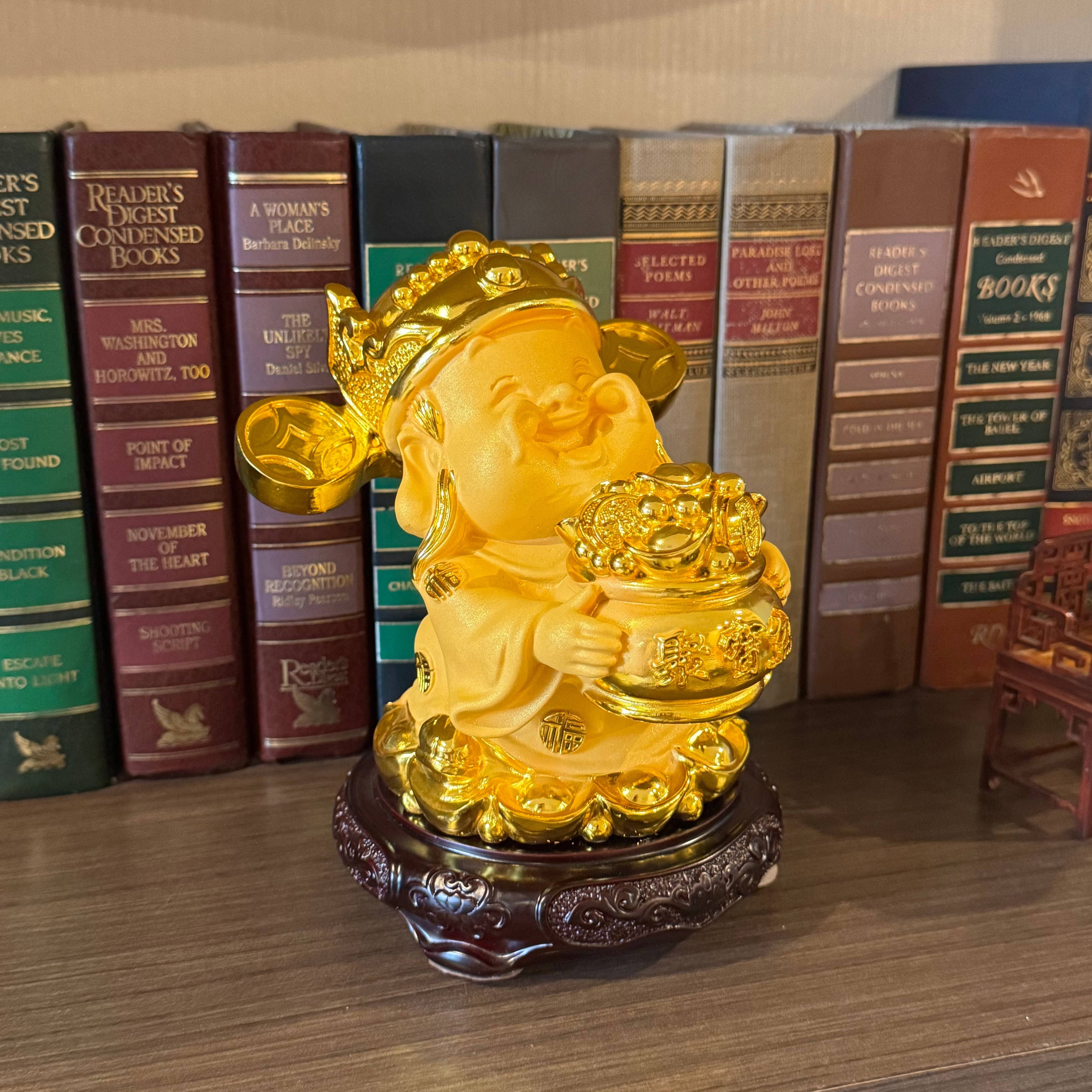 Gold Shall Arrive God of Wealth 15cm Default Title - Feng Shui Charms - Royal Dragon Decor Philippines