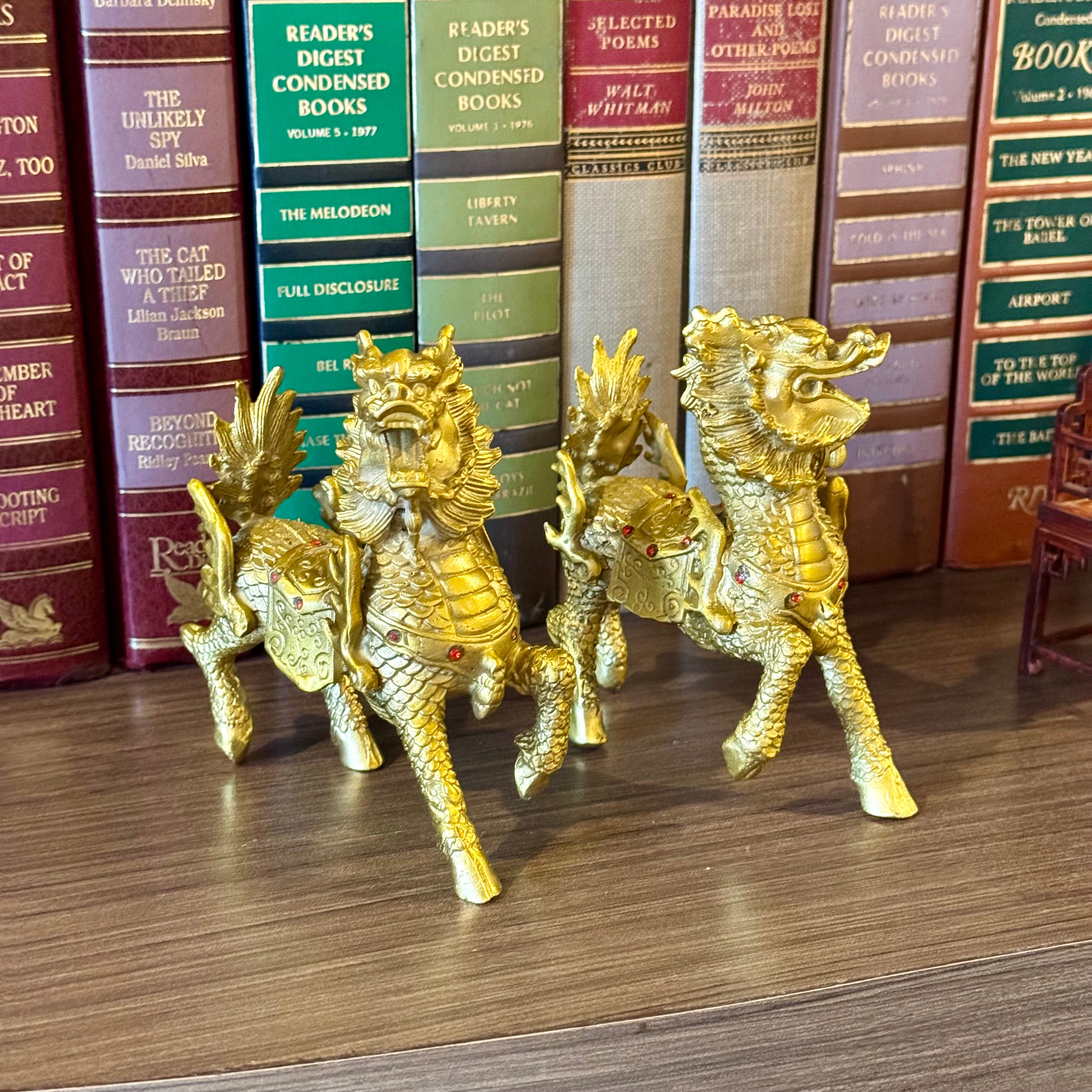 Legendary Brass Qilin for Anti-Bad Luck 10cm Default Title - Feng Shui Charms - Royal Dragon Decor Philippines