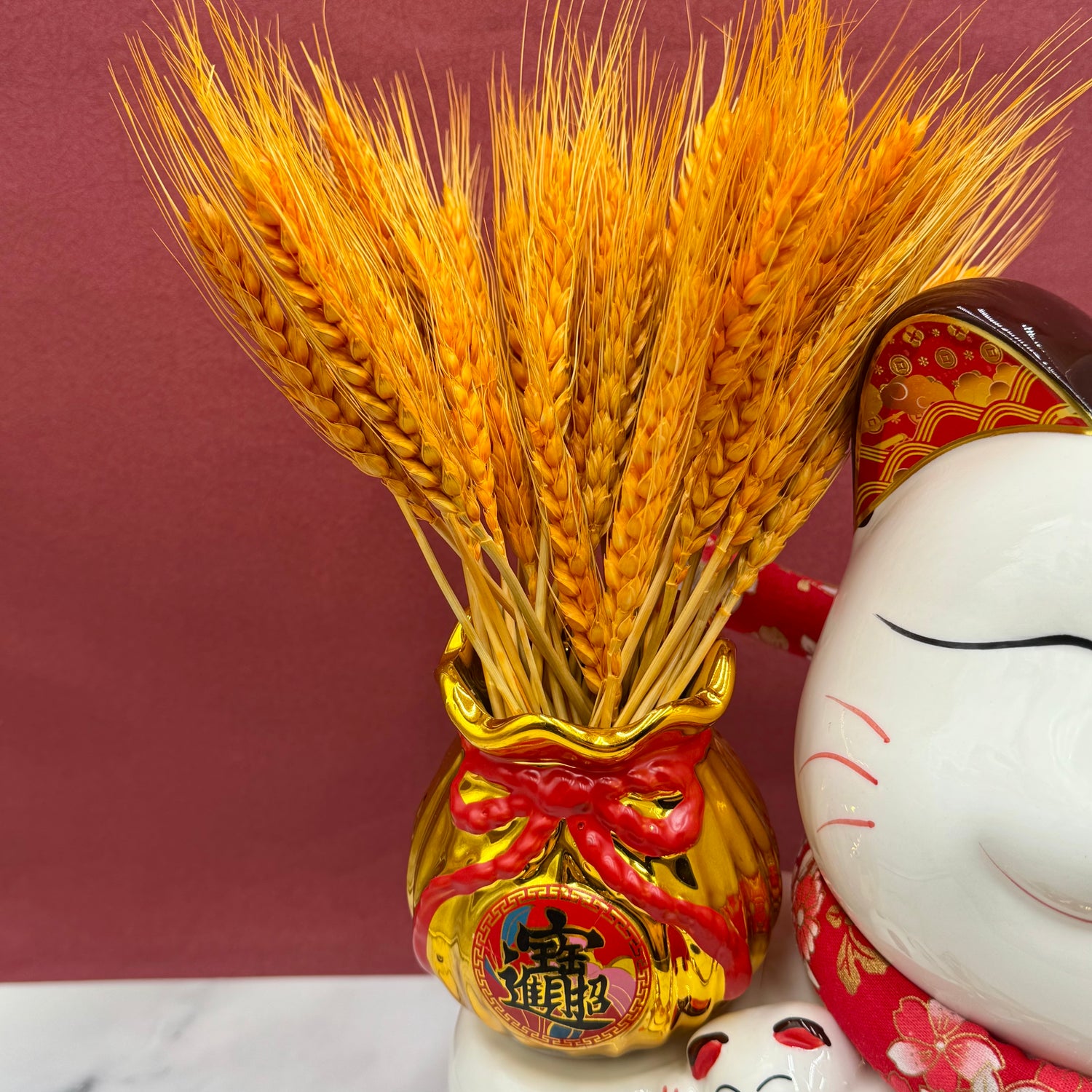 Emperor Lucky Cat with Bountiful Harvest 38cm Default Title - Feng Shui Charms - Royal Dragon Decor Philippines