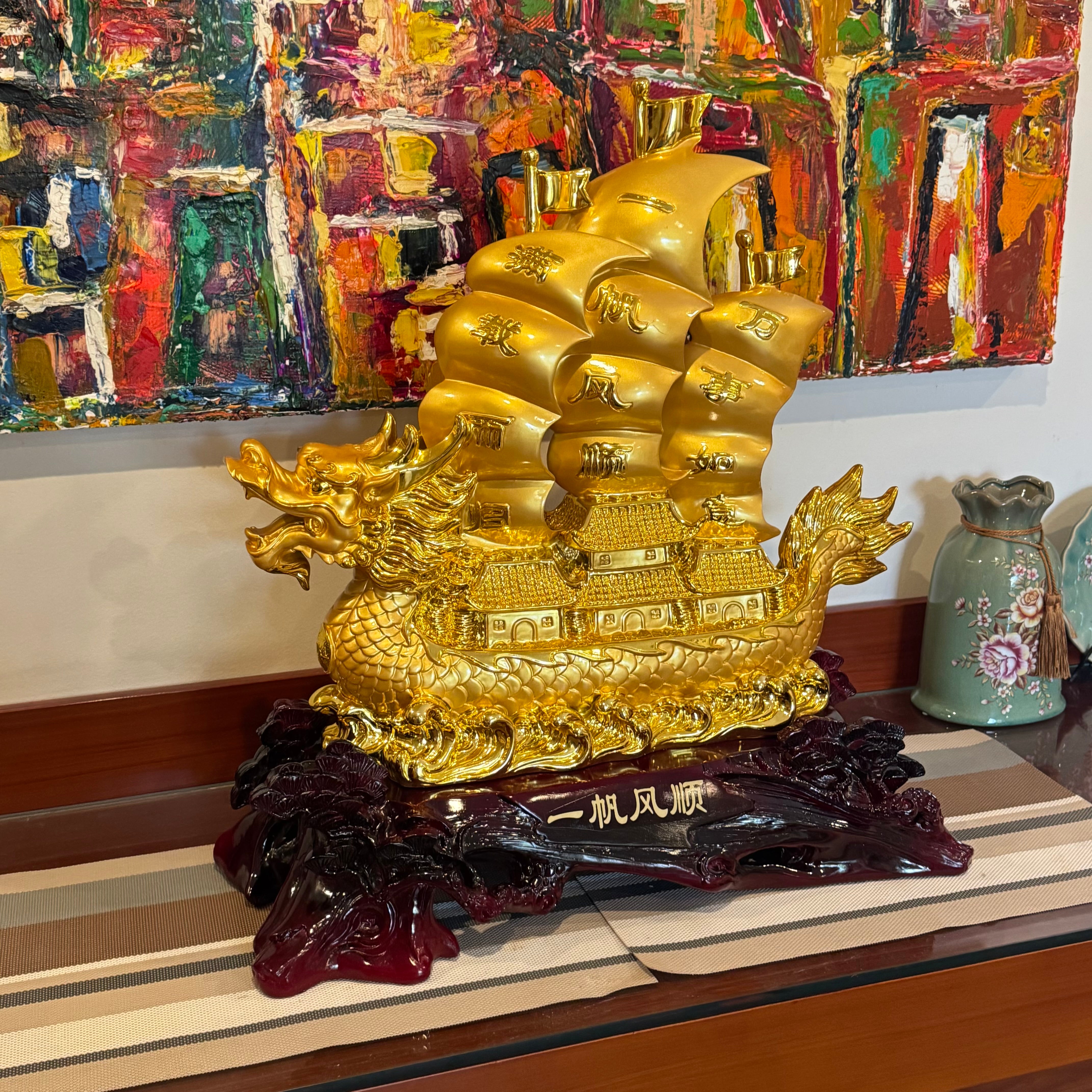 The Dragon's Galleon of Infinite Gold 59cm Default Title - Feng Shui Charms - Royal Dragon Decor Philippines