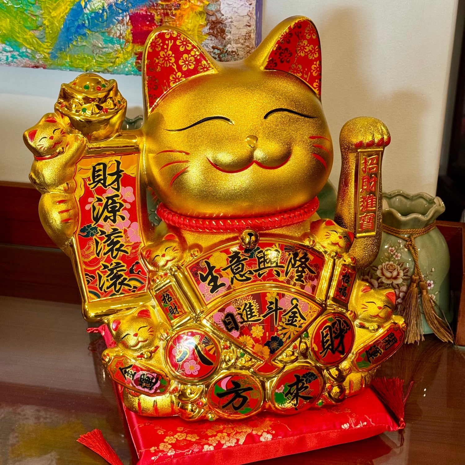 Too Many Customers Supreme Golden Cat 39cm Default Title - Feng Shui Charms - Royal Dragon Decor Philippines